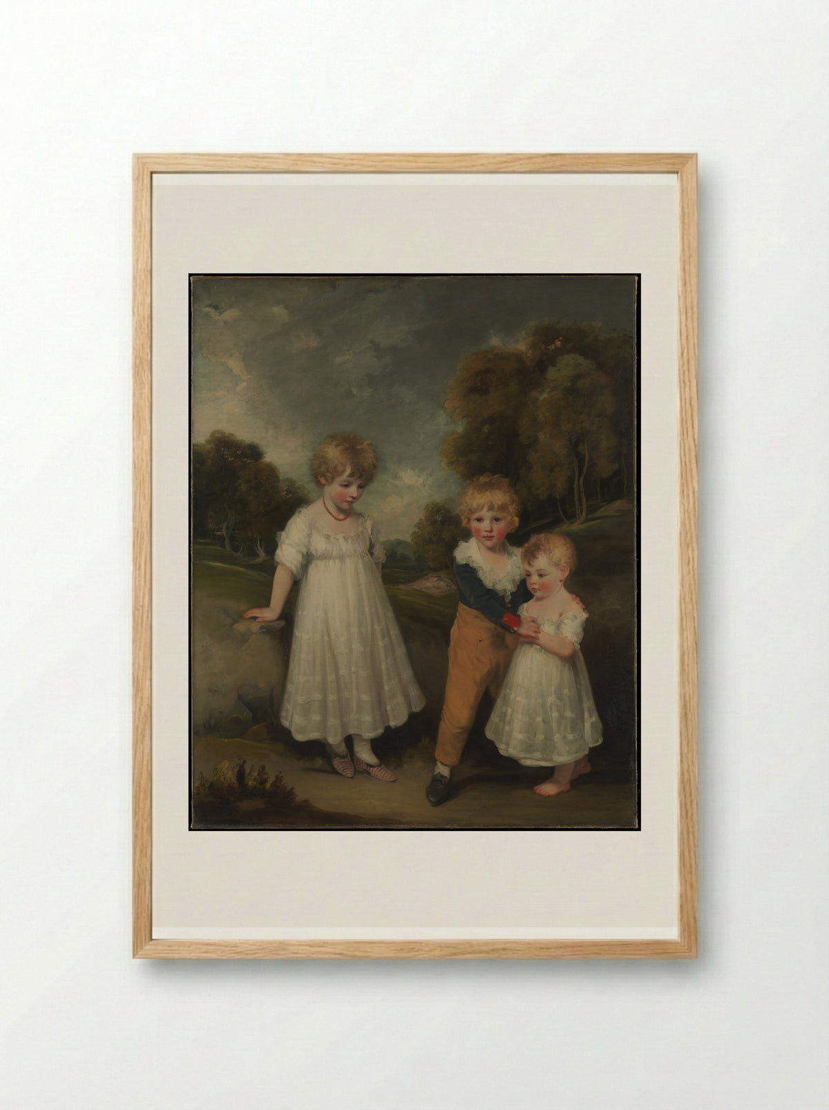 The Sackville Children - John Hoppner - Framed Print Wood