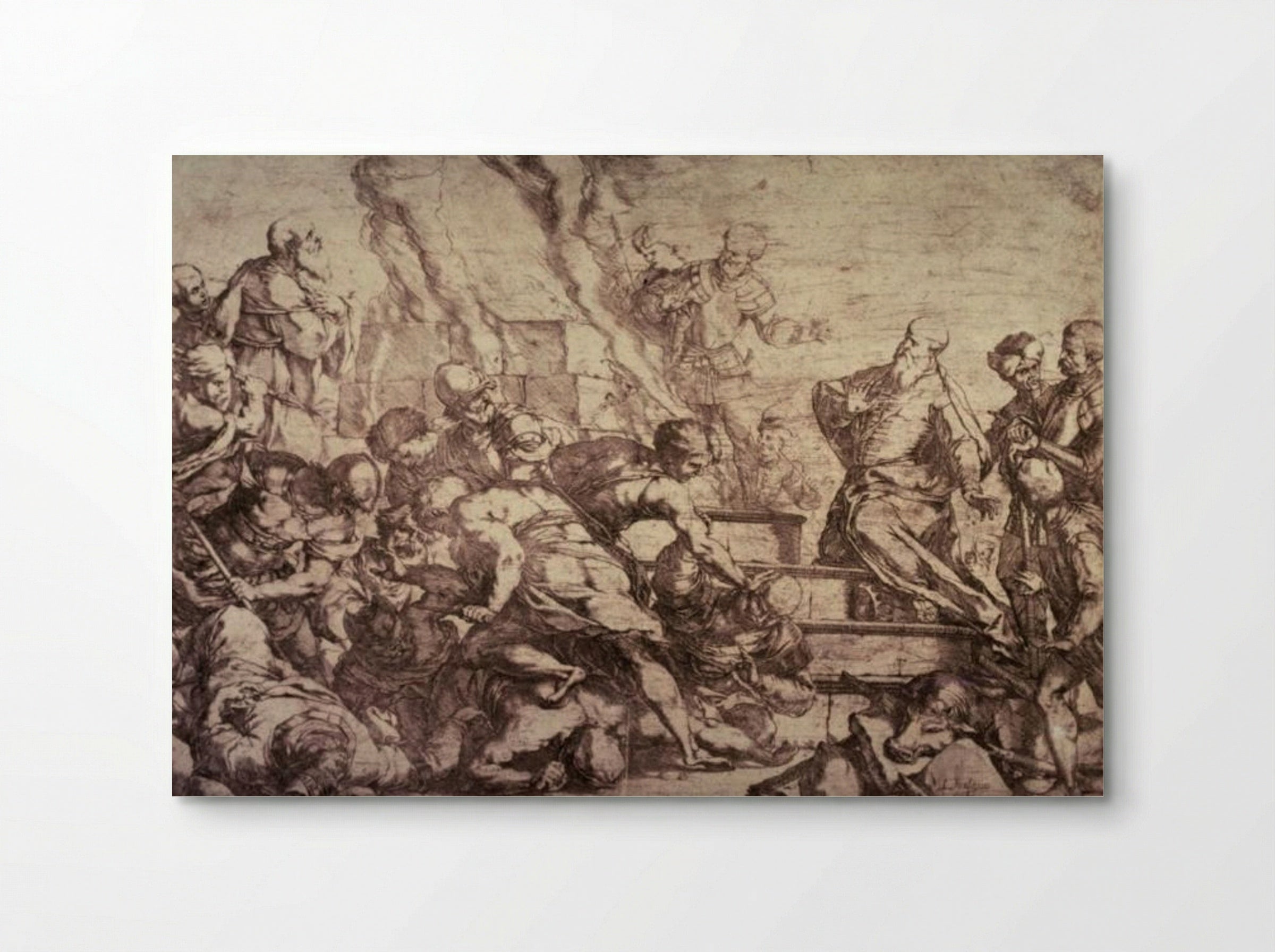 The Sacrifice of Elijah Against the Prophets of Baal - Luca Giordano - Poster