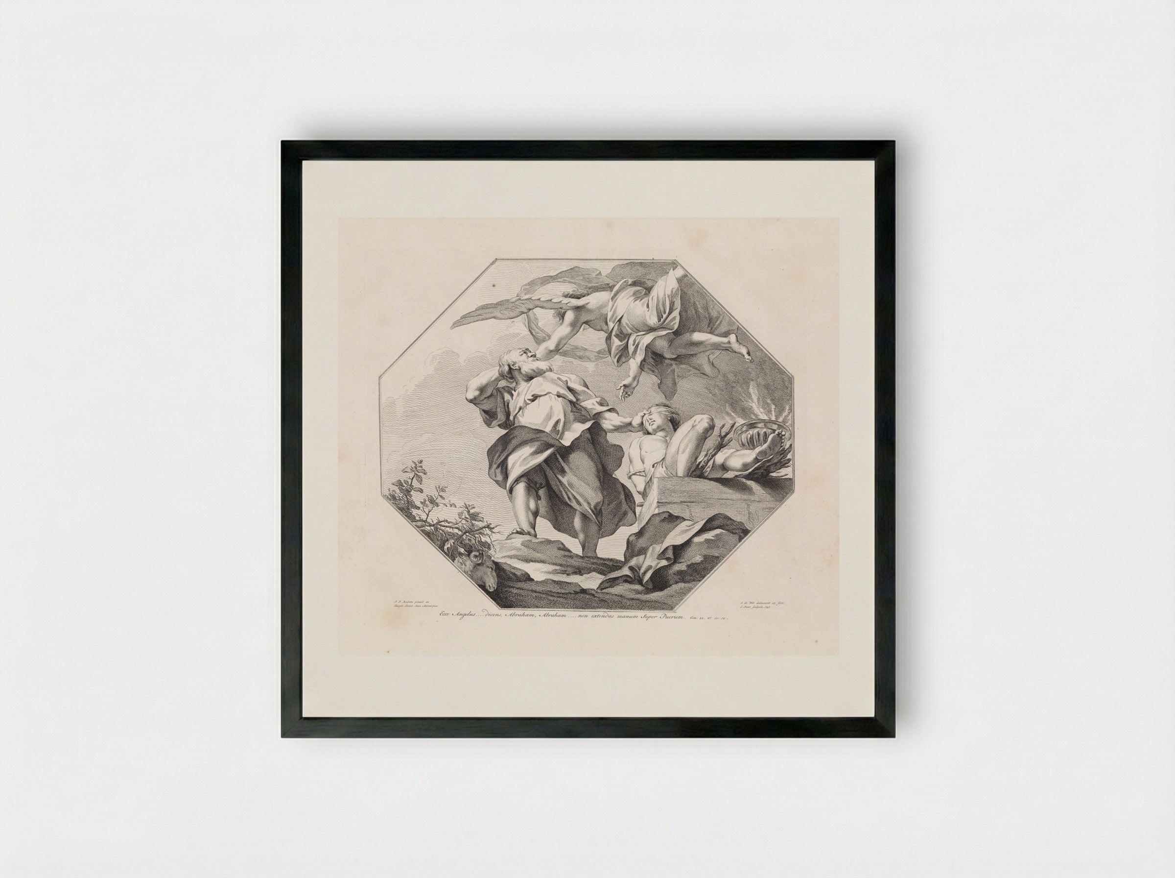 The Sacrifice of Isaac - Jan Punt - Framed Print Black