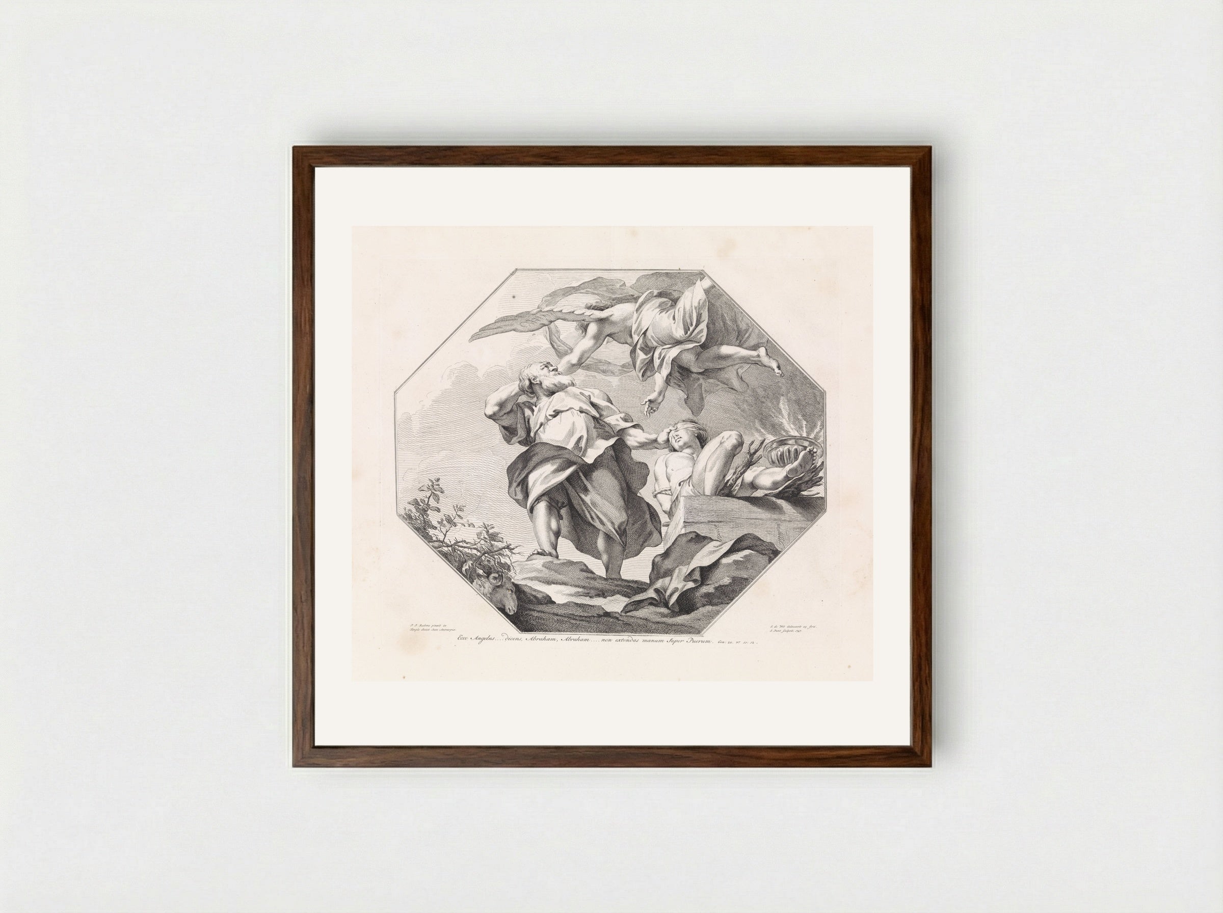 The Sacrifice of Isaac - Jan Punt - Framed Print Dark Wood