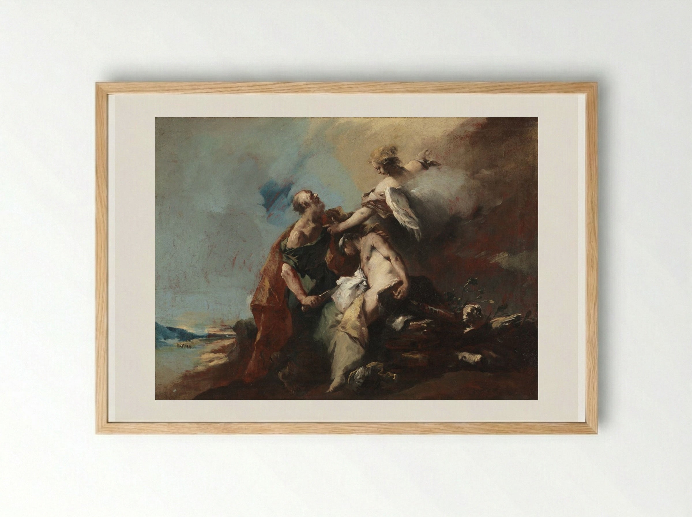 The Sacrifice of Isaac - Francesco Guardi - Framed Print Wood
