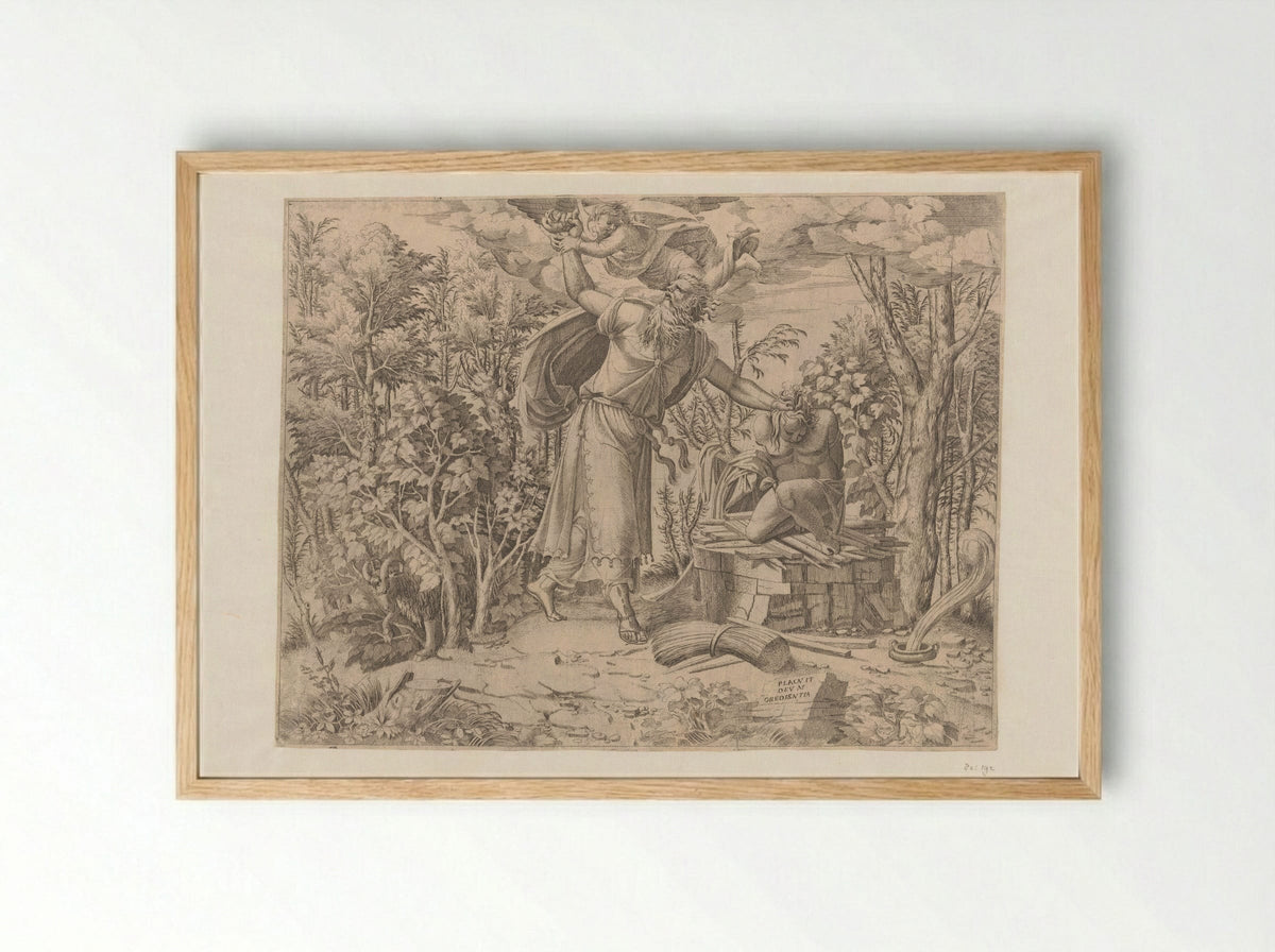 The Sacrifice of Isaac - Jean Mignon - Framed Print Wood