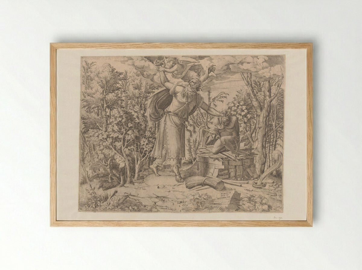 The Sacrifice of Isaac - Jean Mignon - Framed Print Wood