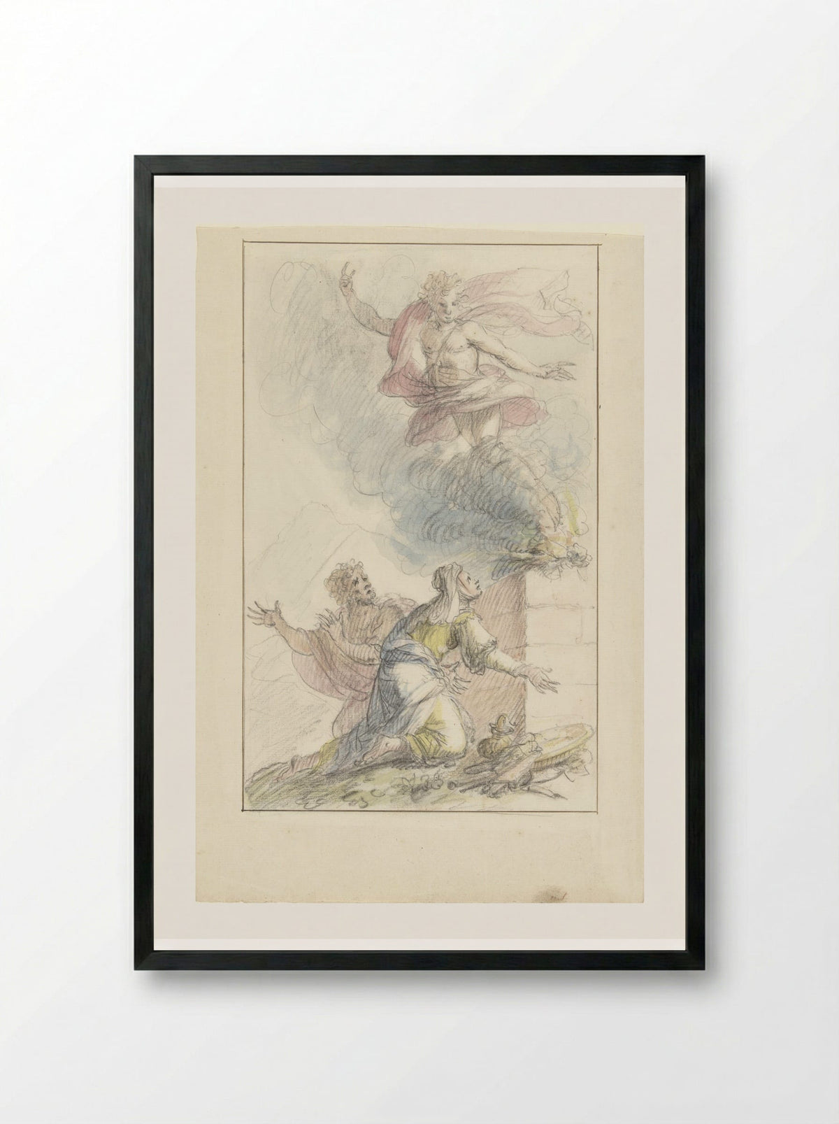 The Sacrifice of Manoah - Elias van Nijmegen - Framed Print Black