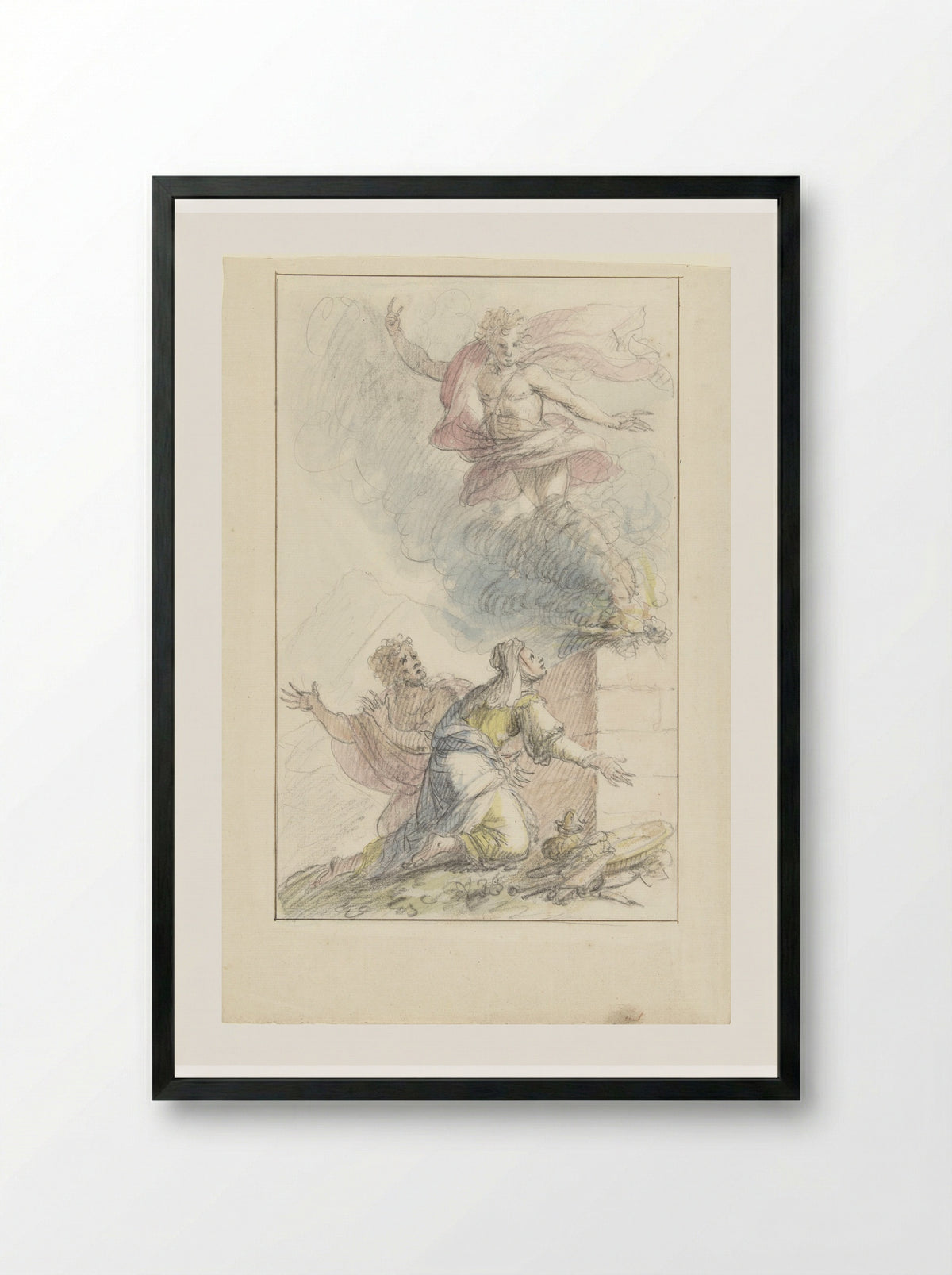 The Sacrifice of Manoah - Elias van Nijmegen - Framed Print Black