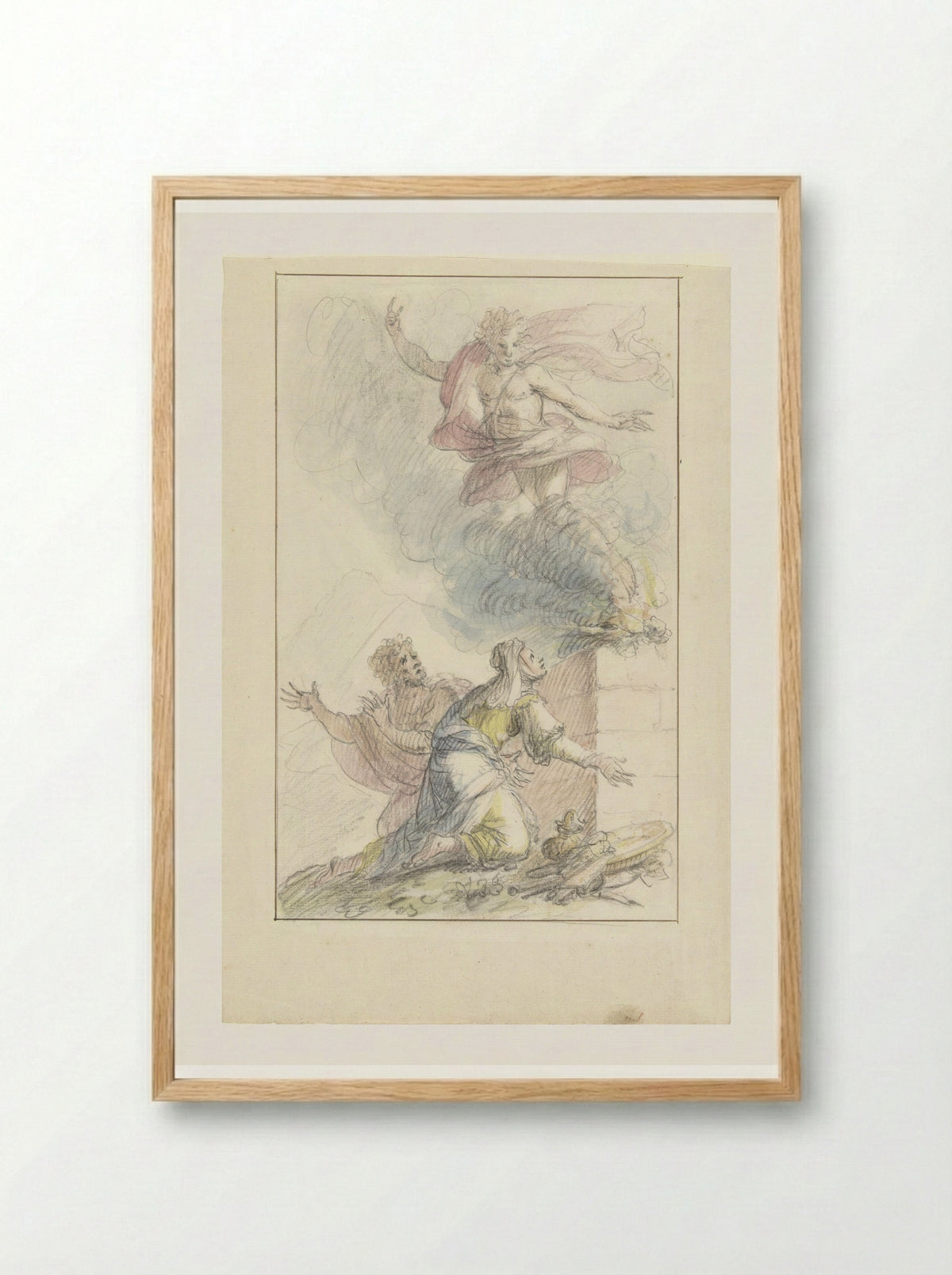The Sacrifice of Manoah - Elias van Nijmegen - Framed Print Wood