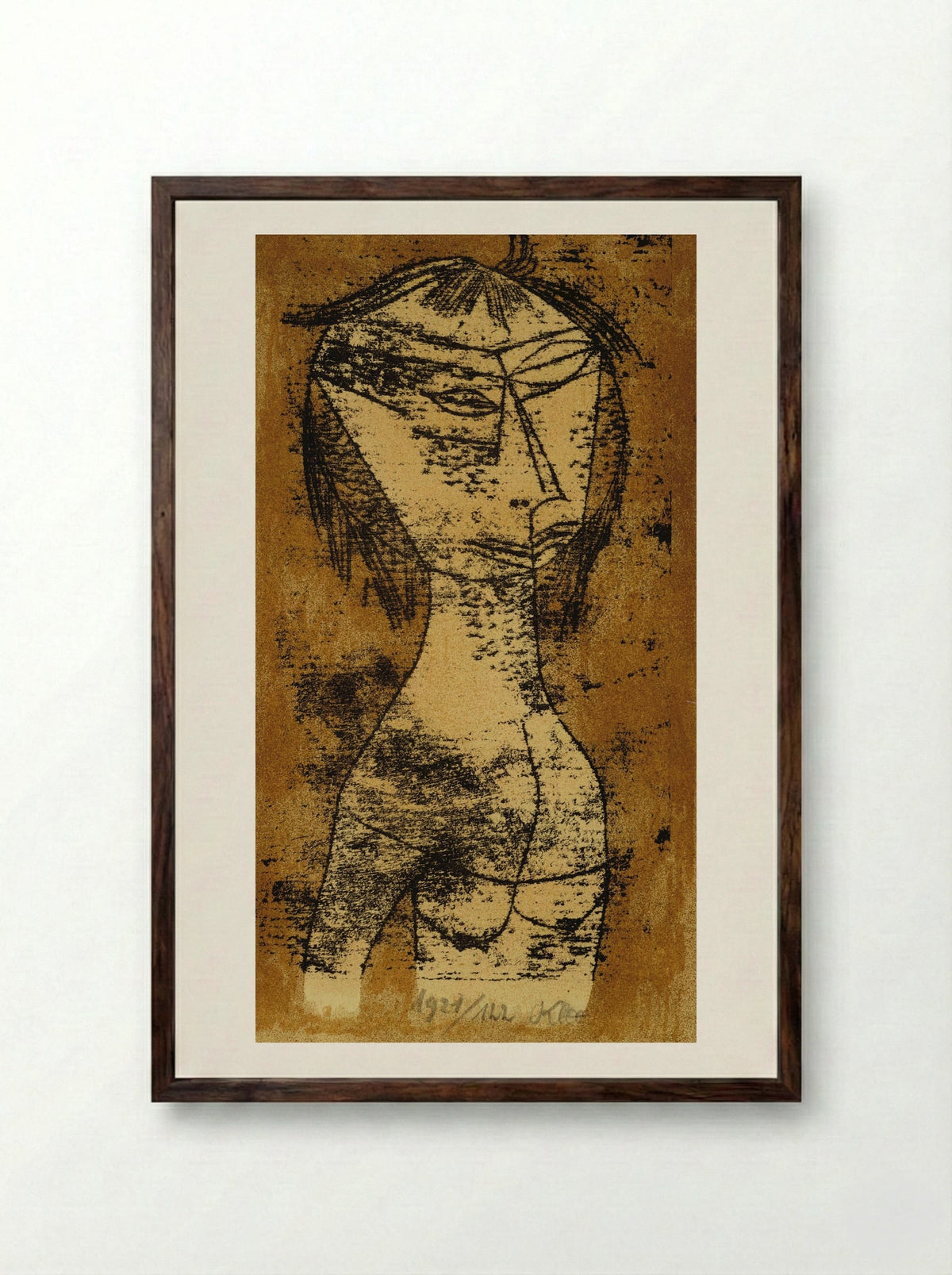 The Saint of Inner Light - Paul Klee - Framed Print Dark Wood