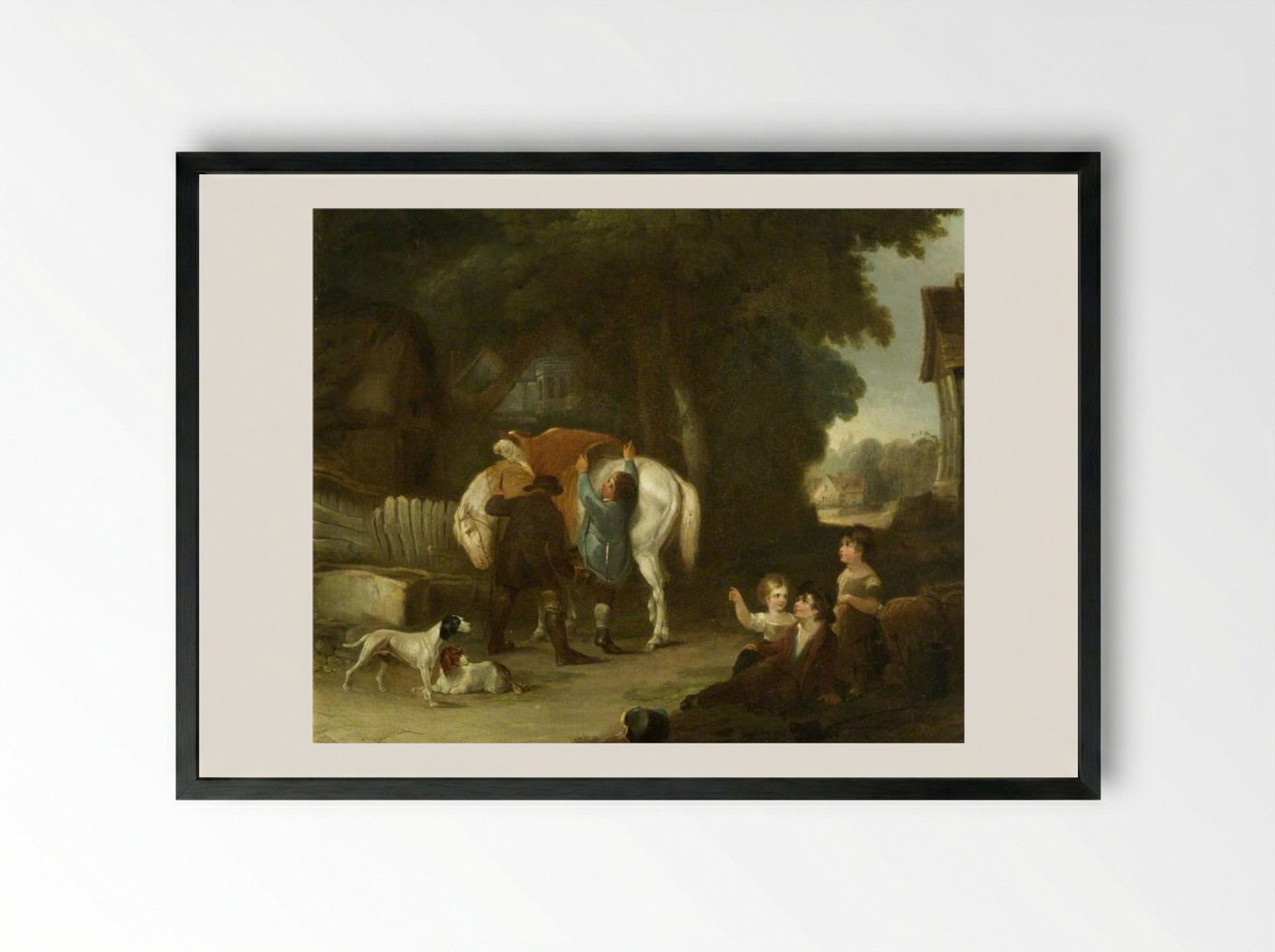 The Sale of the Pet Calf - William Collins - Framed Print Black