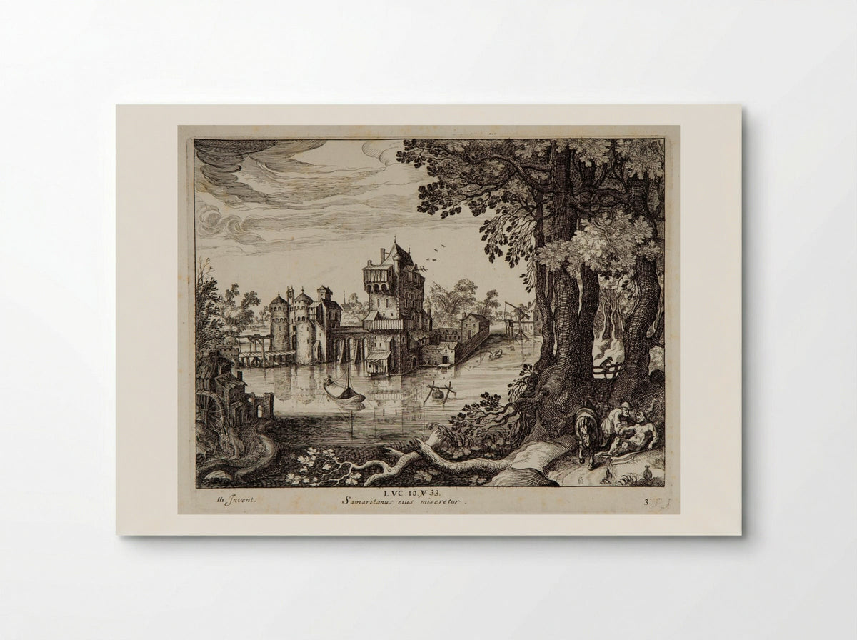 The Samaritan Finding the Man - Simon Frisius - Poster