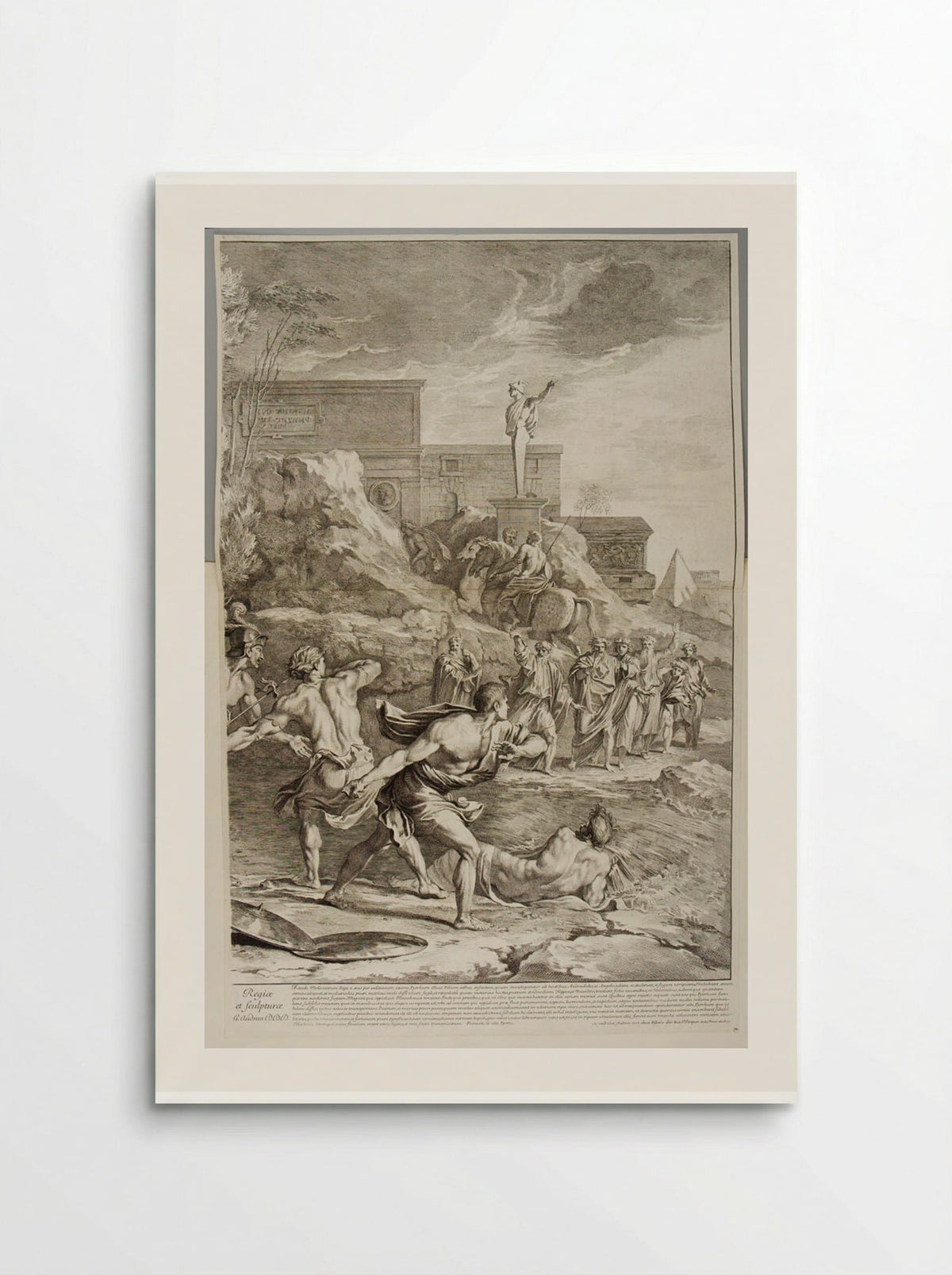 The Saving of the Infant Pyrrhus (right half) - Gérard Audran - Poster