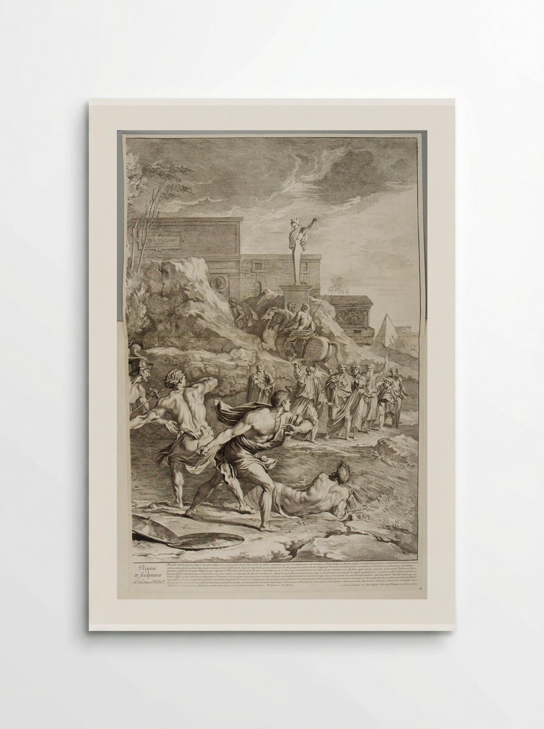 The Saving of the Infant Pyrrhus (right half) - Gérard Audran - Poster