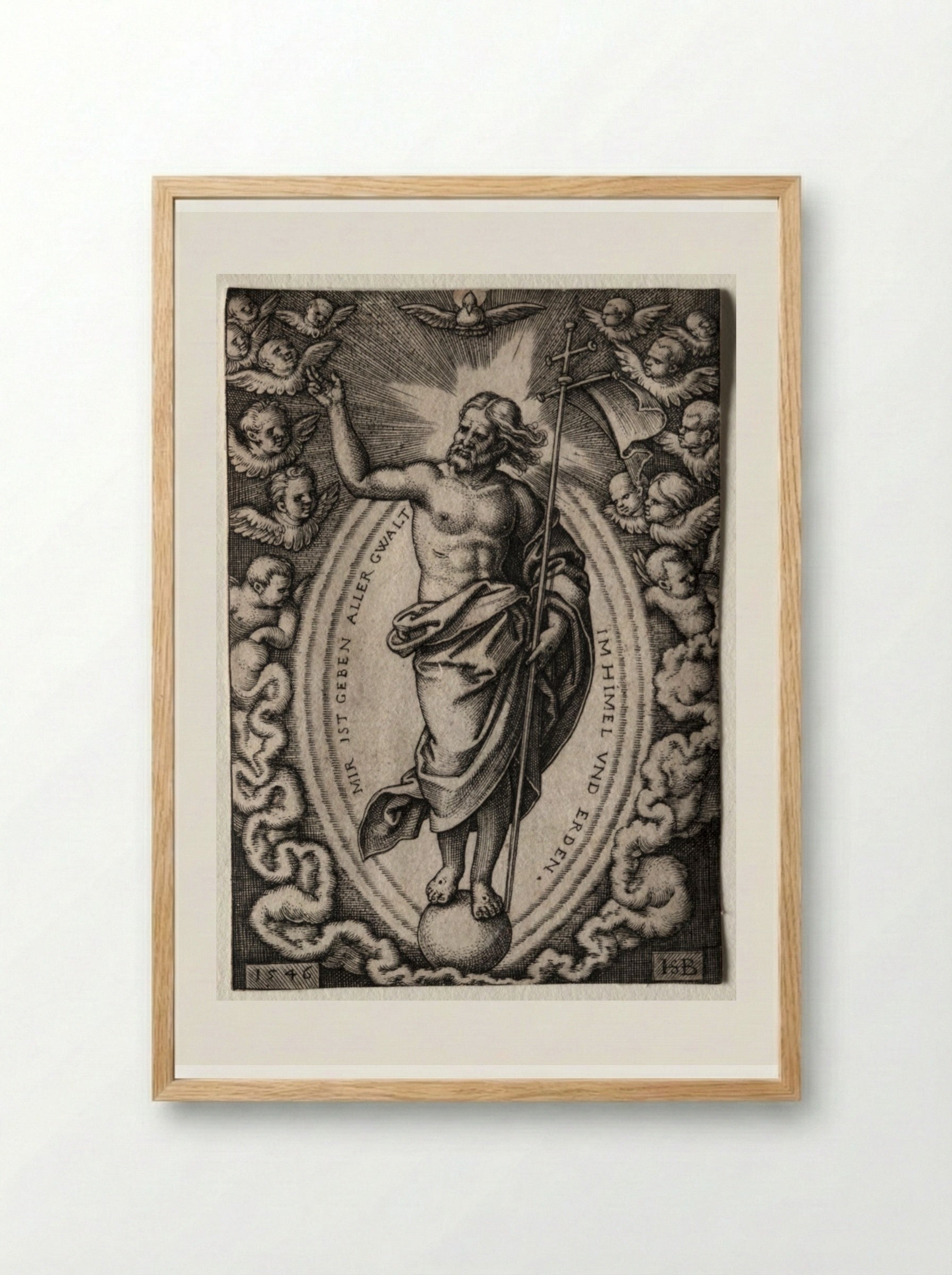 The Saviour - Hans Sebald Beham - Framed Print Wood