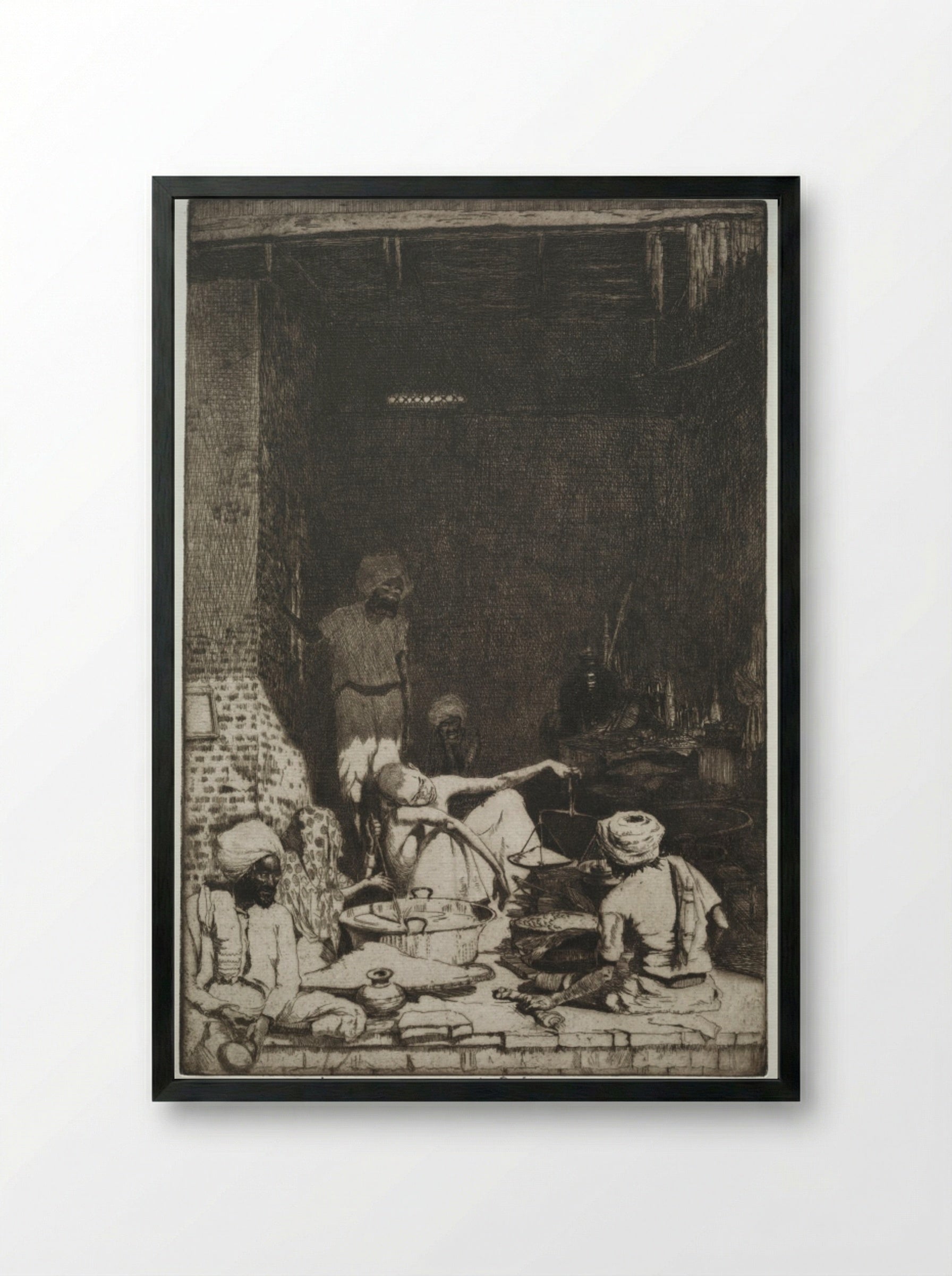 The Scales - Ernest Stephen Lumsden - Framed Print Black
