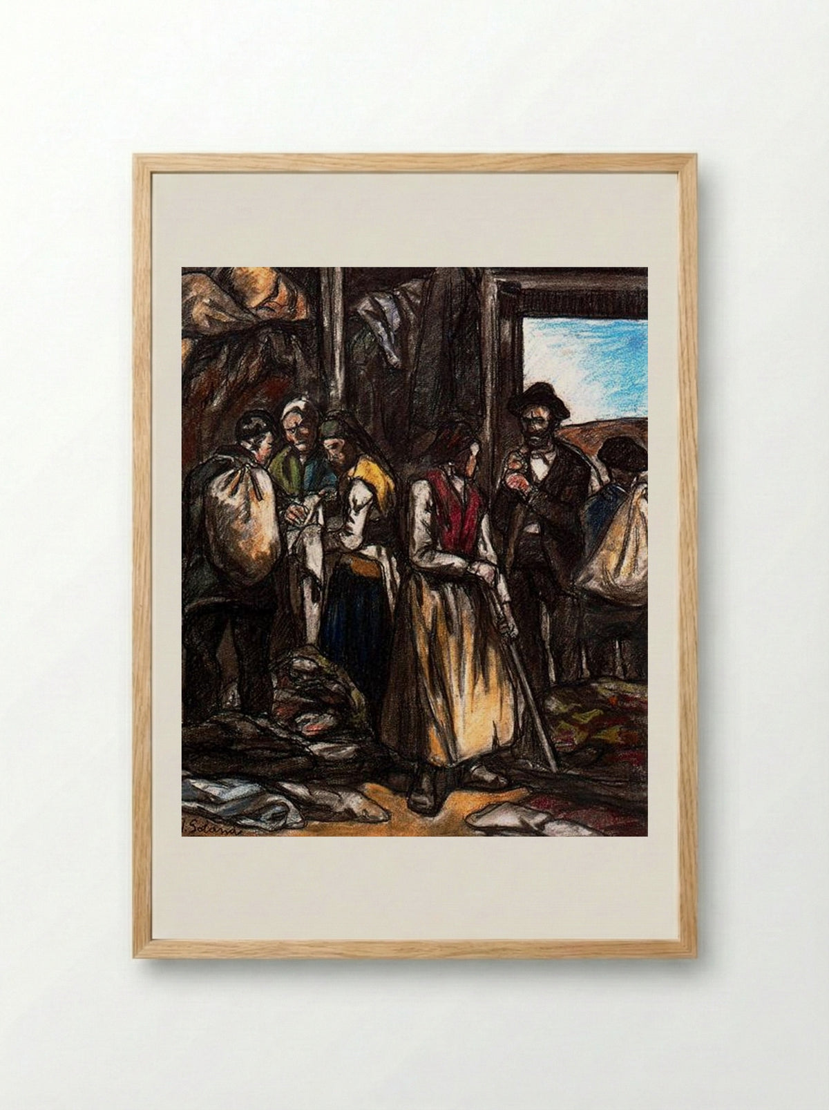 The Scavengers - José Gutiérrez Solana - Framed Print Wood