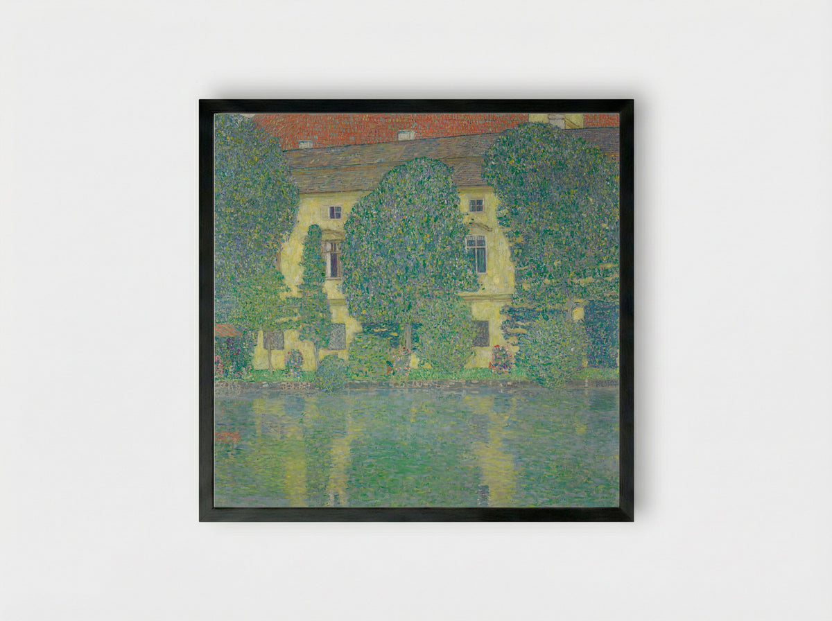 The Schloss Kammer on the Attersee, III - Gustav Klimt - Framed Print Black