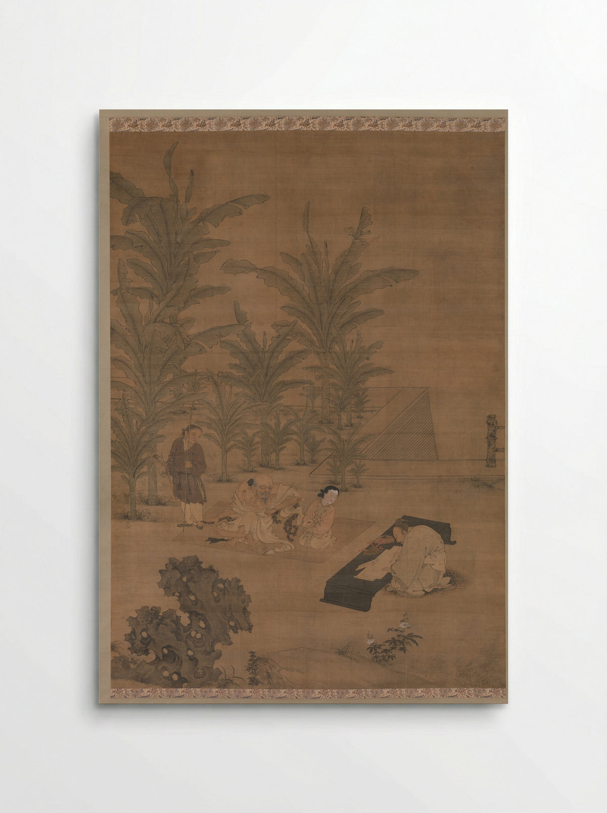 The Scholar Fu Sheng Transmitting the Book of Documents - Du Jin - Poster