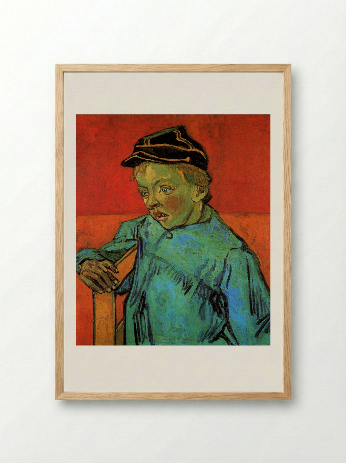 The Schoolboy (Camille Roulin) - Vincent van Gogh - Framed Print Wood