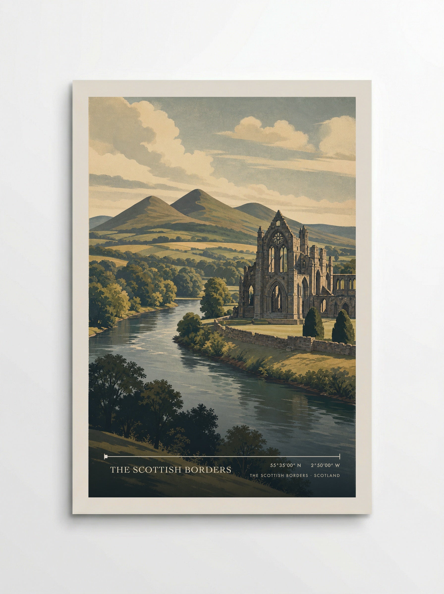 The Scottish Borders Scotland Travel Poster - Poster