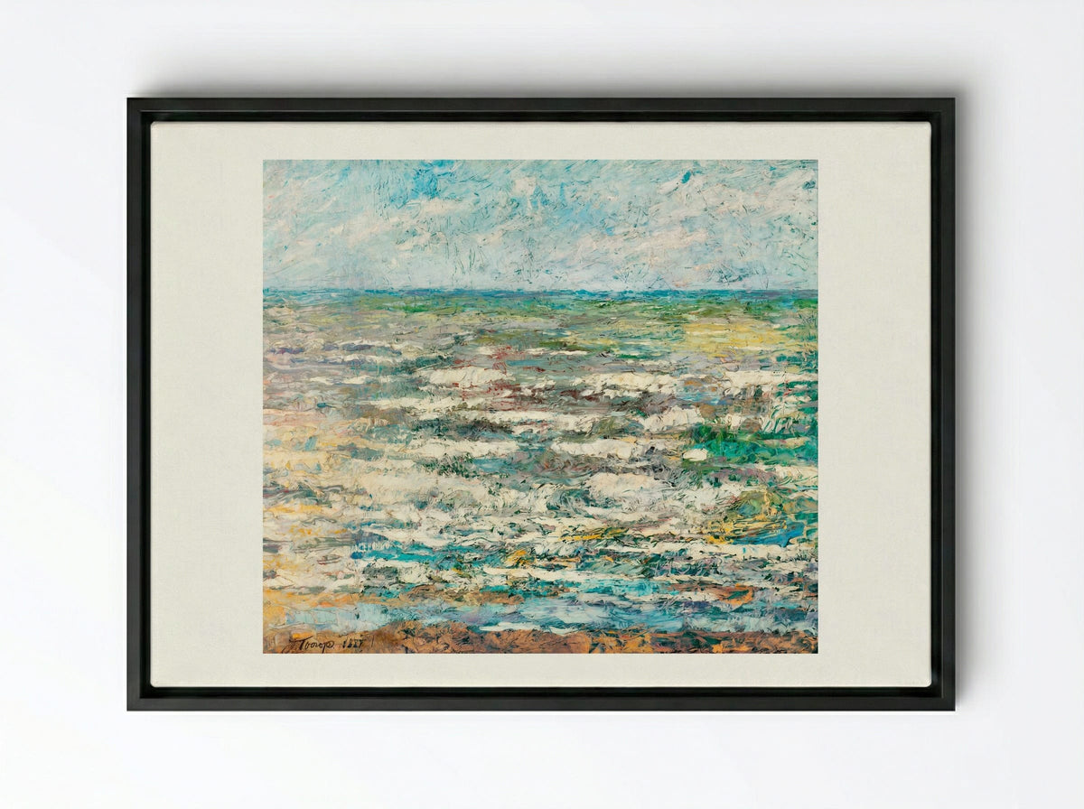 The Sea - Jan Toorop - Framed Canvas Black