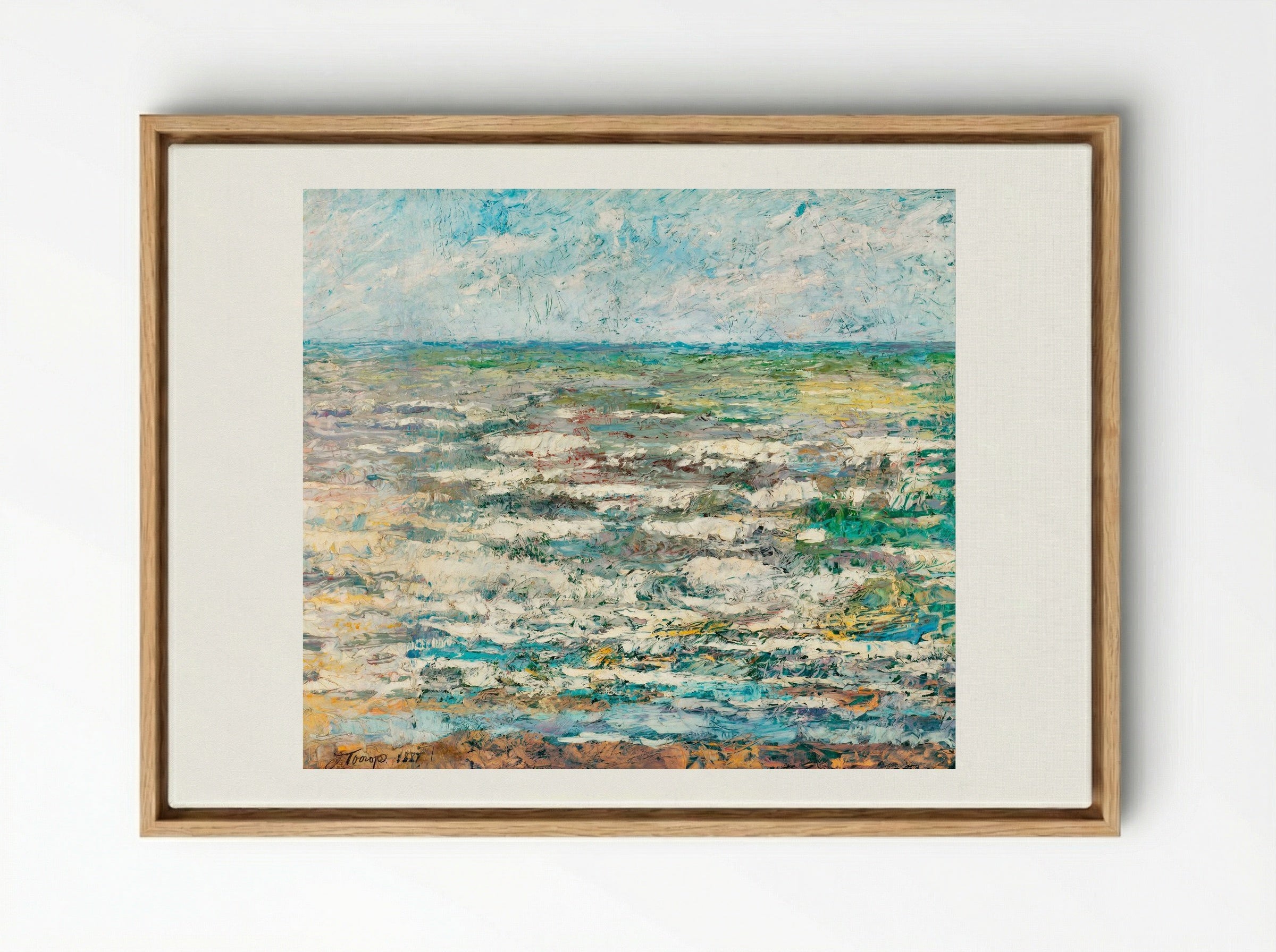 The Sea - Jan Toorop - Framed Canvas Wood
