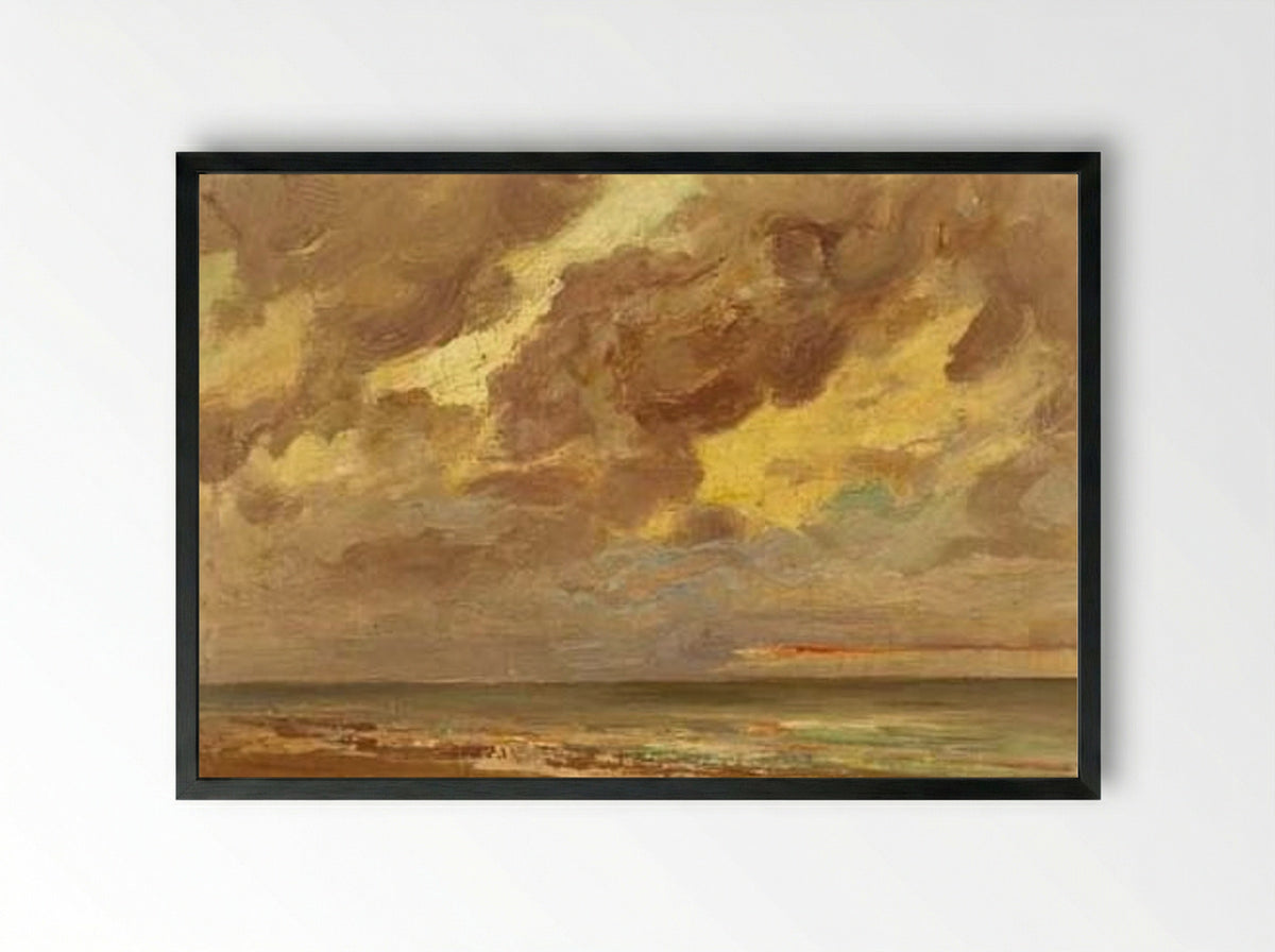 The Sea - Firmin Baes - Framed Print Black