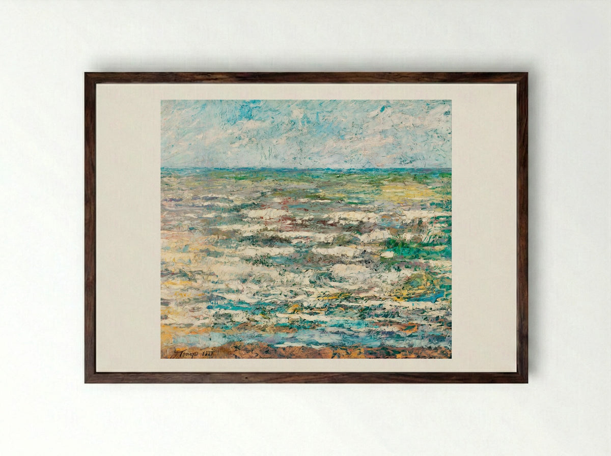 The Sea - Jan Toorop - Framed Print Dark Wood
