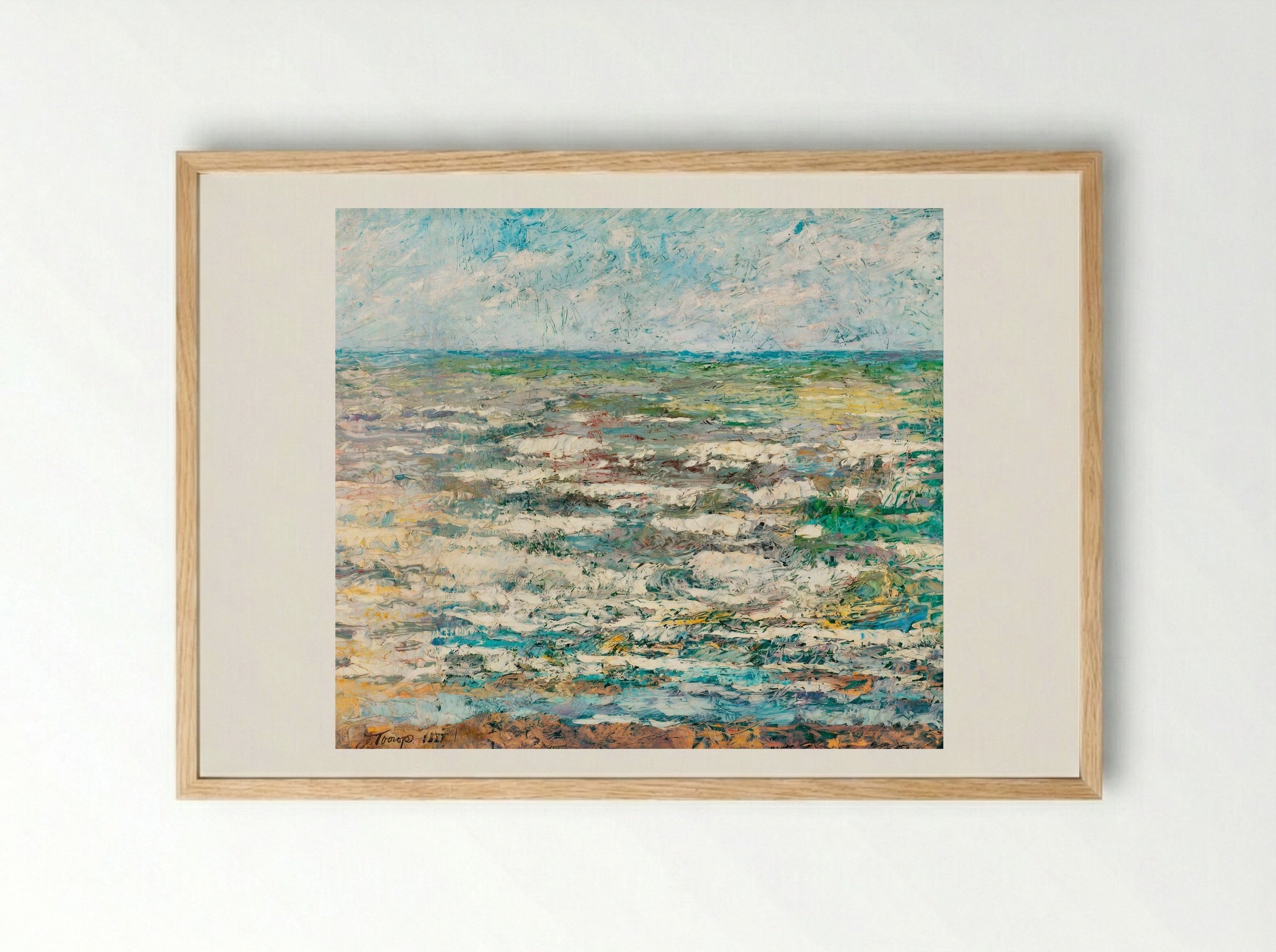 The Sea - Jan Toorop - Framed Print Wood