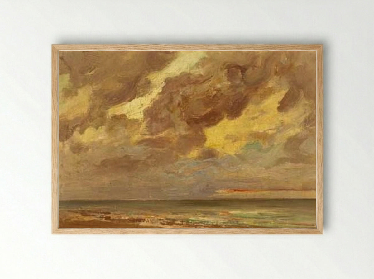 The Sea - Firmin Baes - Framed Print Wood