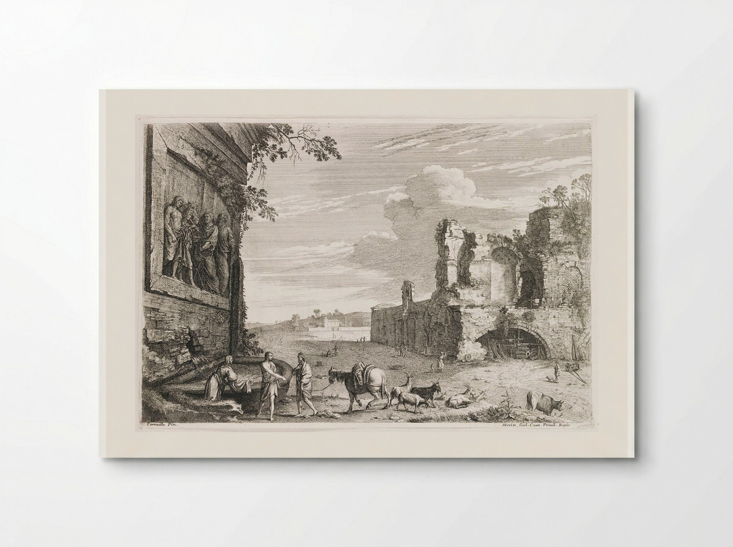 The Seated Cowherd, Roman Monuments - Jean Morin - Poster