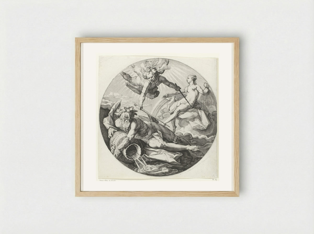 The Second Day of Creation: The Separation of the Waters - Jan Harmensz. Muller - Framed Print Wood