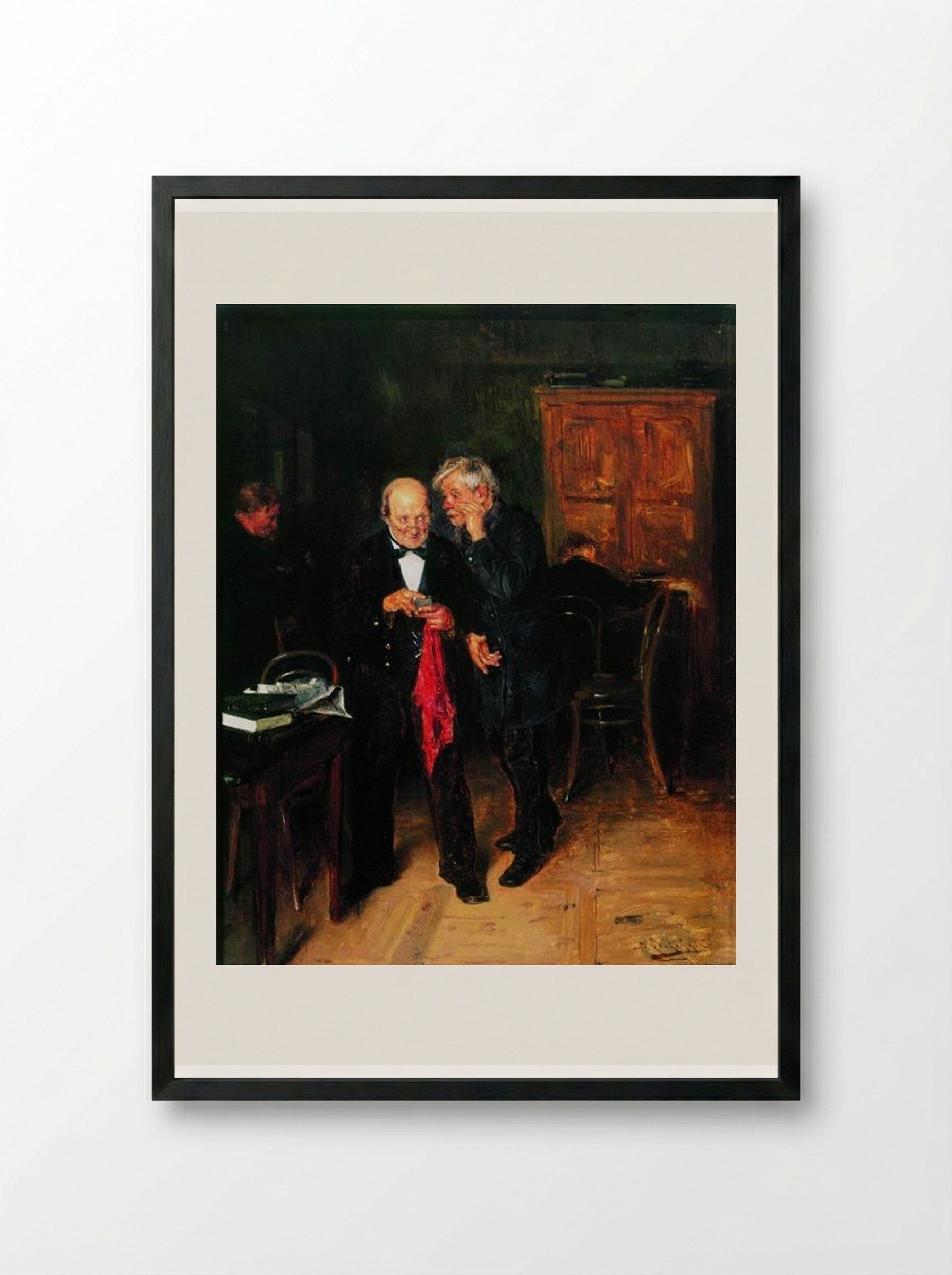 The Secret - Vladimir Makovsky - Framed Print Black