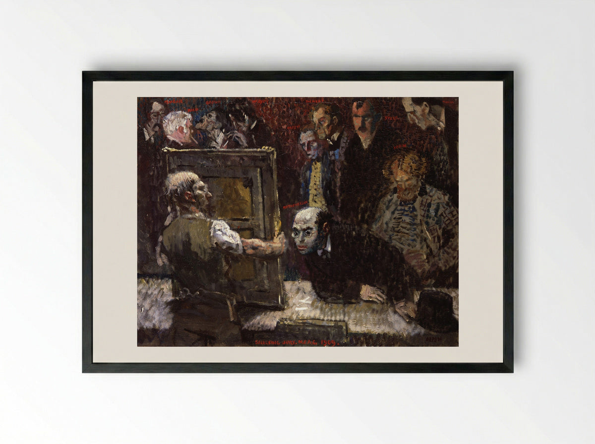 The Selecting Jury of the New English Art Club - William Orpen - Framed Print Black