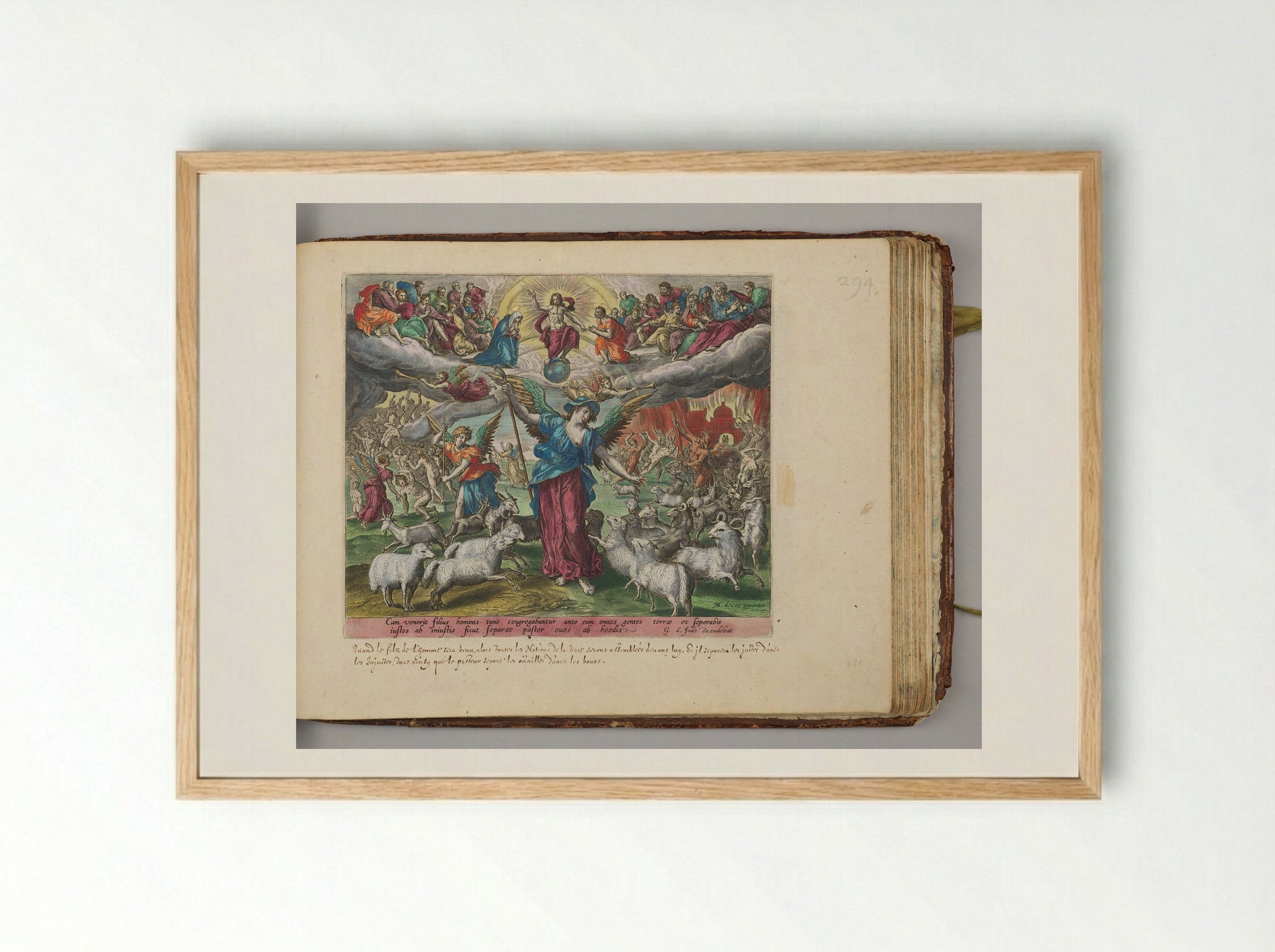 The Separation of the Sheep from the Goats - Adriaen Collaert - Framed Print Wood