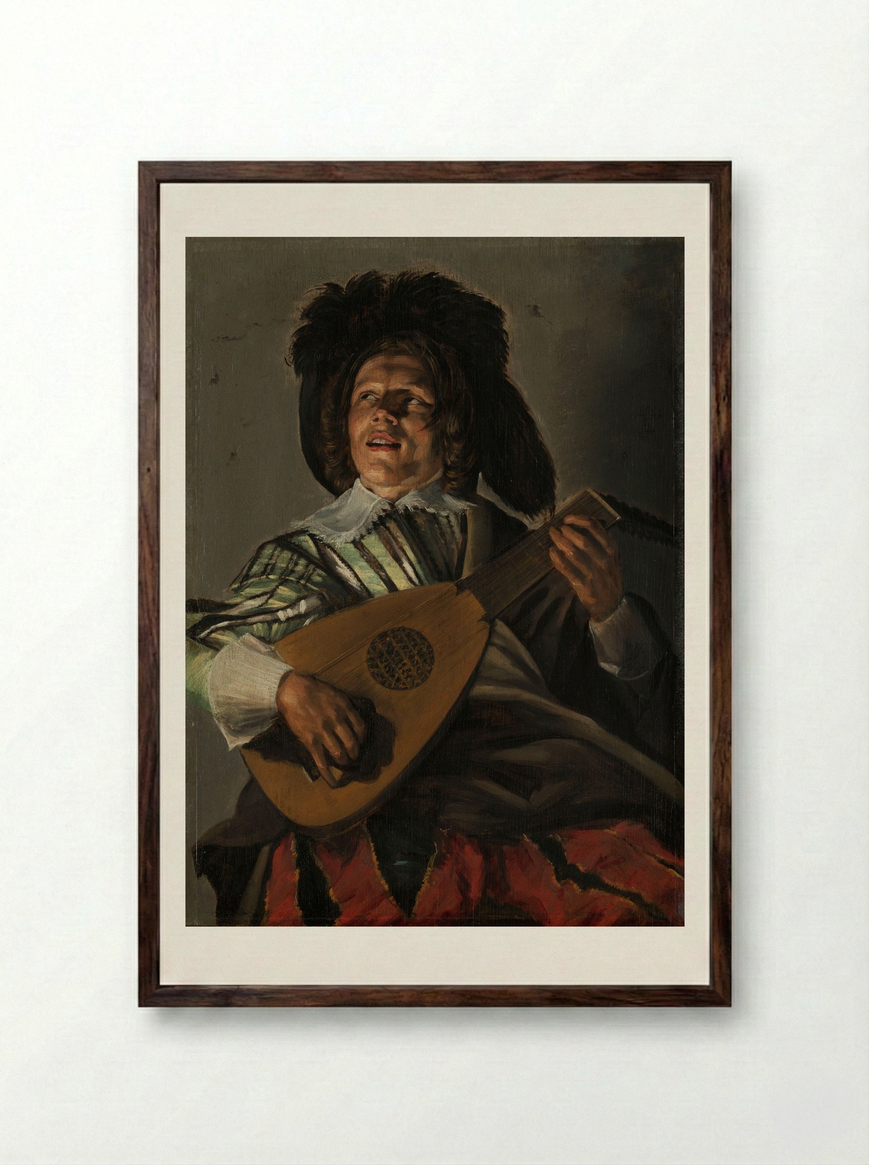 The Serenade - Judith Leyster - Framed Print Dark Wood