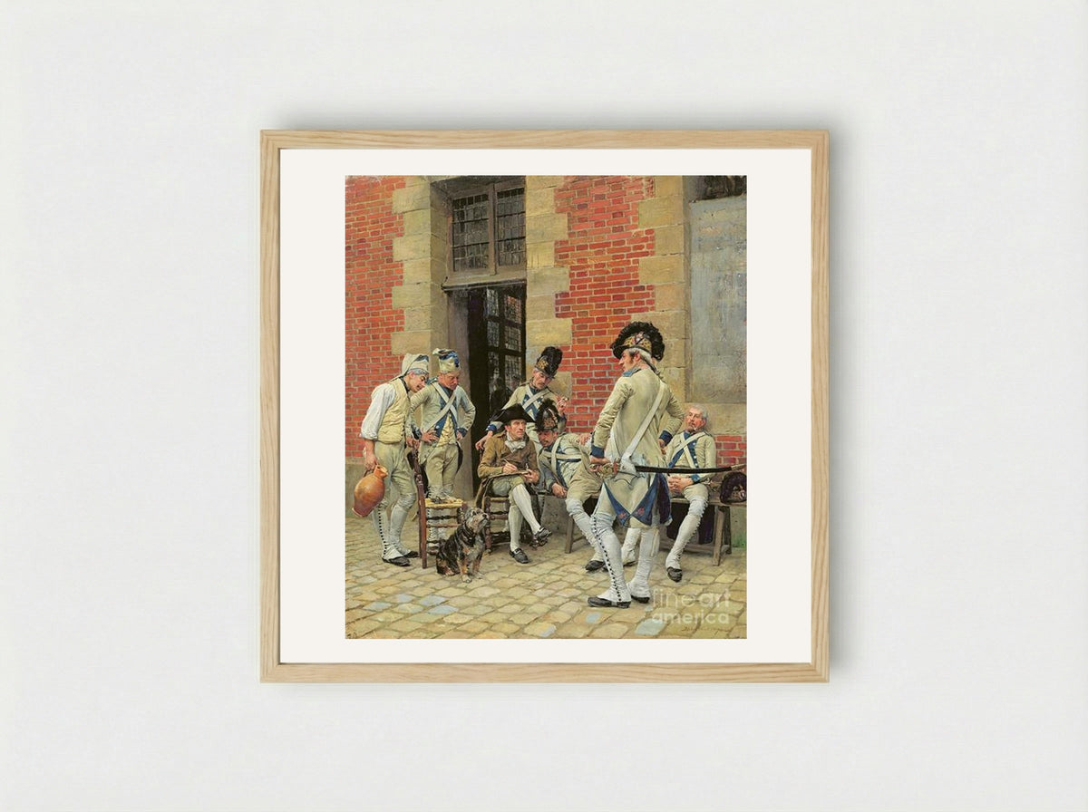 The Sergeant's Portrait - Ernest Meissonier - Framed Print Wood
