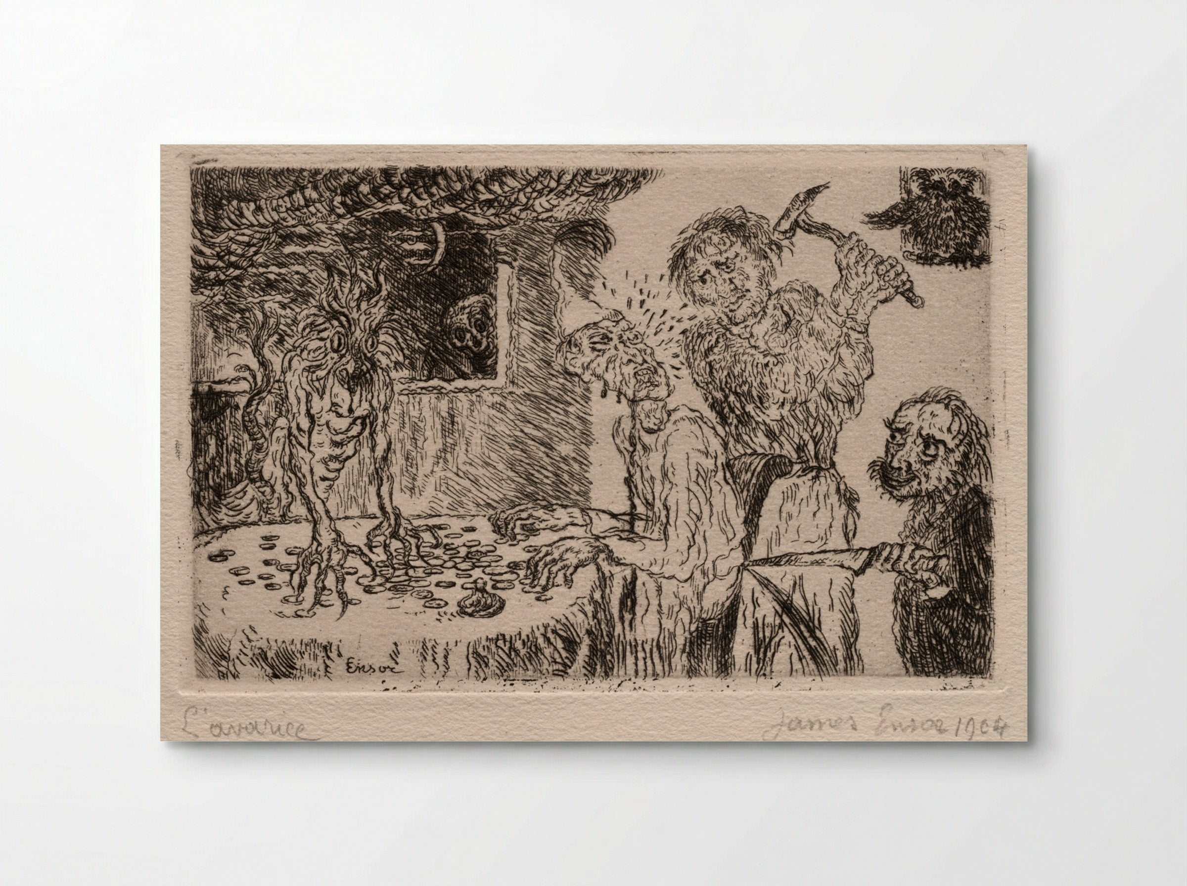 The Seven Deadly Sins: Avarice - James Ensor - Poster