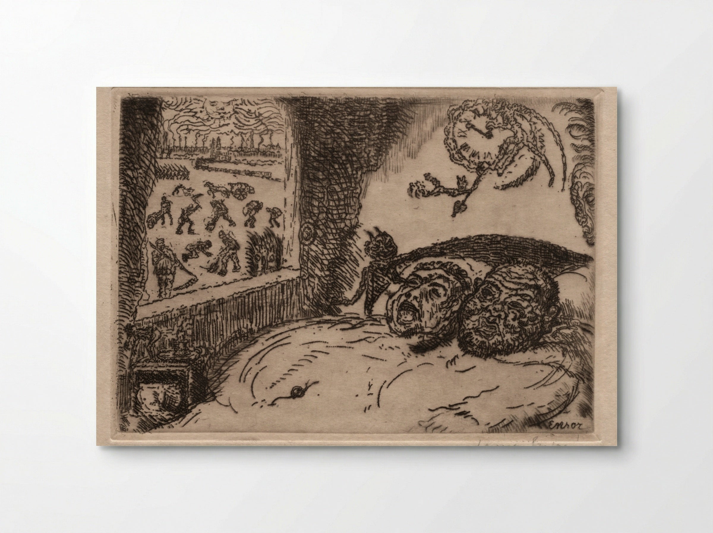 The Seven Deadly Sins: Sloth - James Ensor - Poster