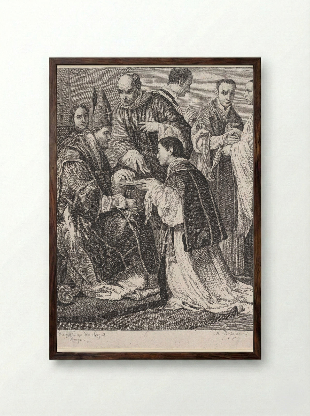 The Seven Sacraments (Ordination) - Anton Riedel - Framed Print Dark Wood