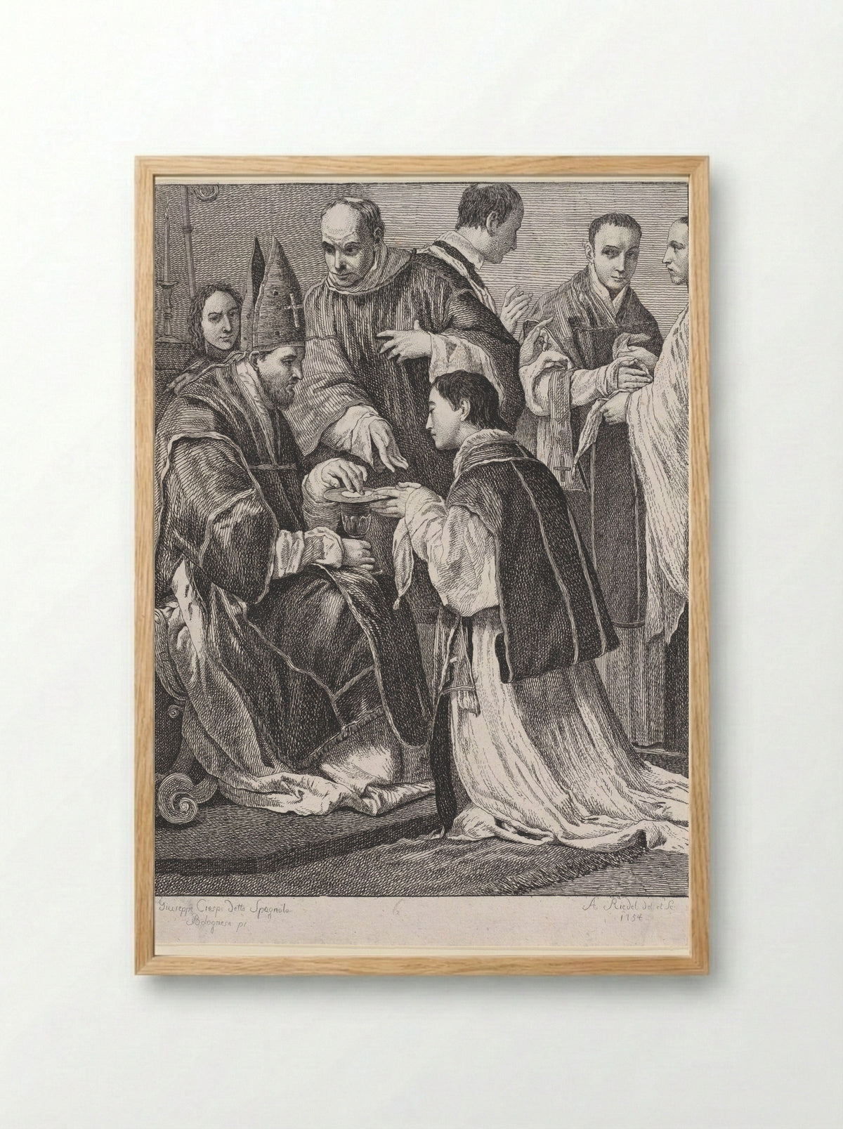 The Seven Sacraments (Ordination) - Anton Riedel - Framed Print Wood