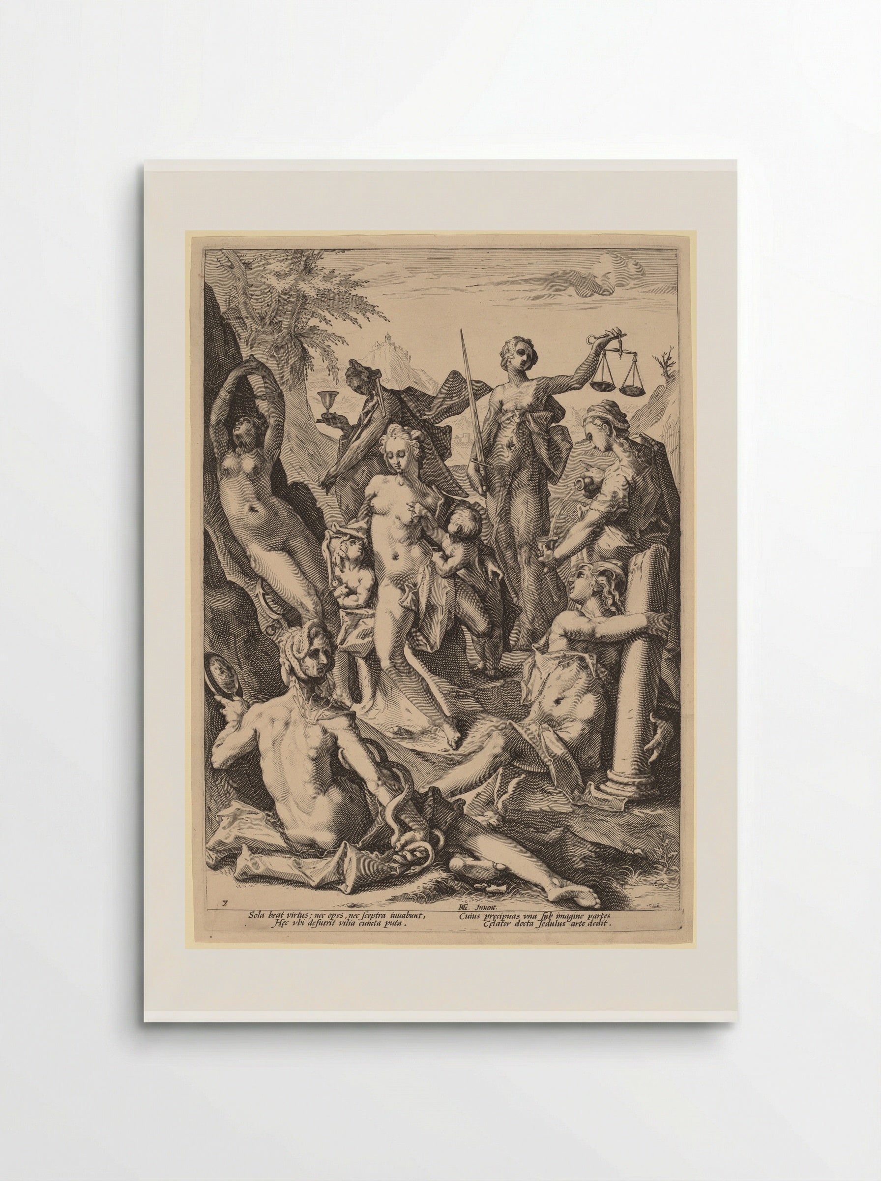 The Seven Virtues - Jacob Matham - Poster