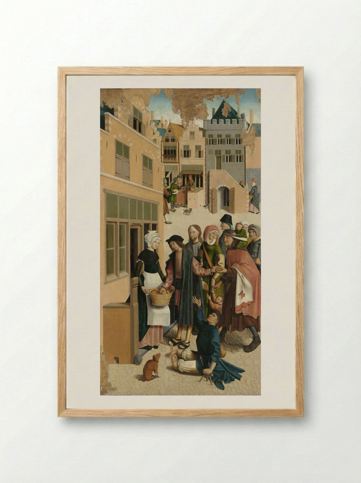 The Seven Works of Mercy - Master of Alkmaar - Framed Print Wood