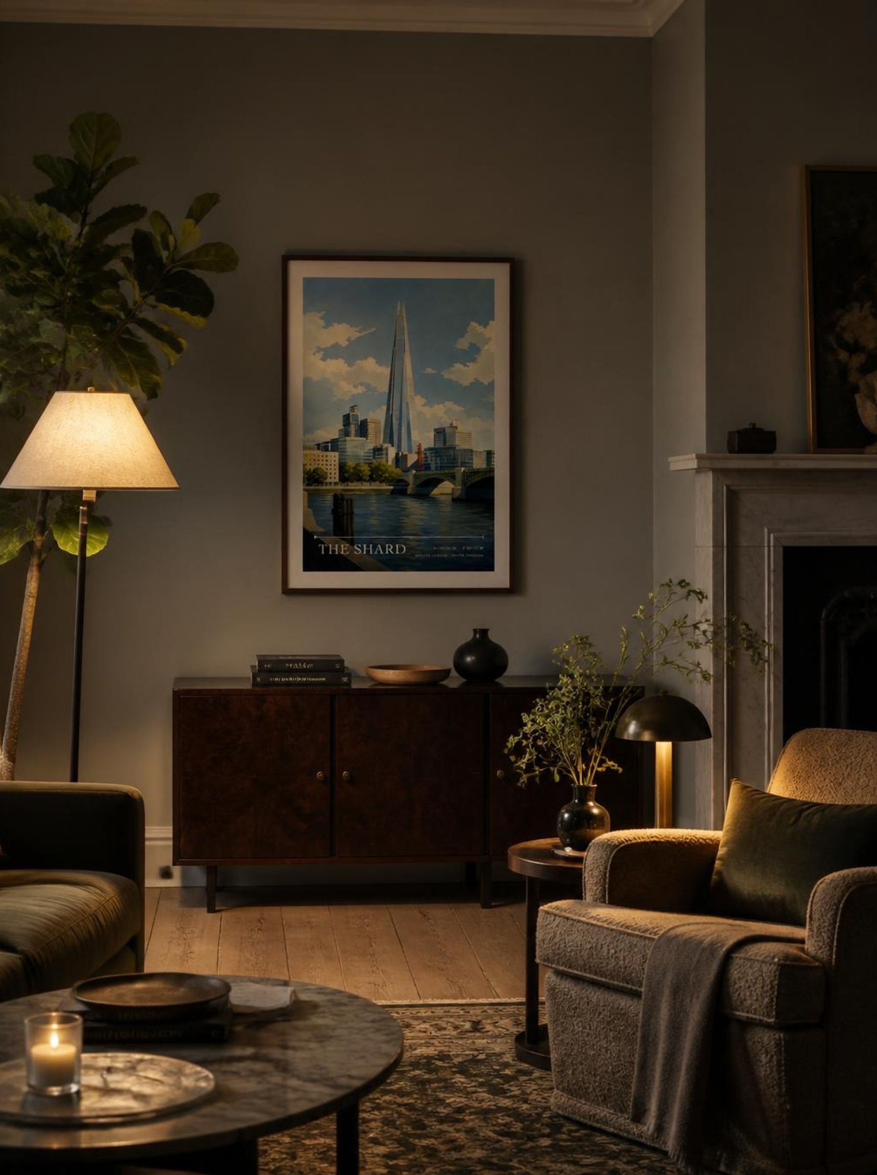The Shard Greater London United Kingdom Travel Poster - Lifestyle