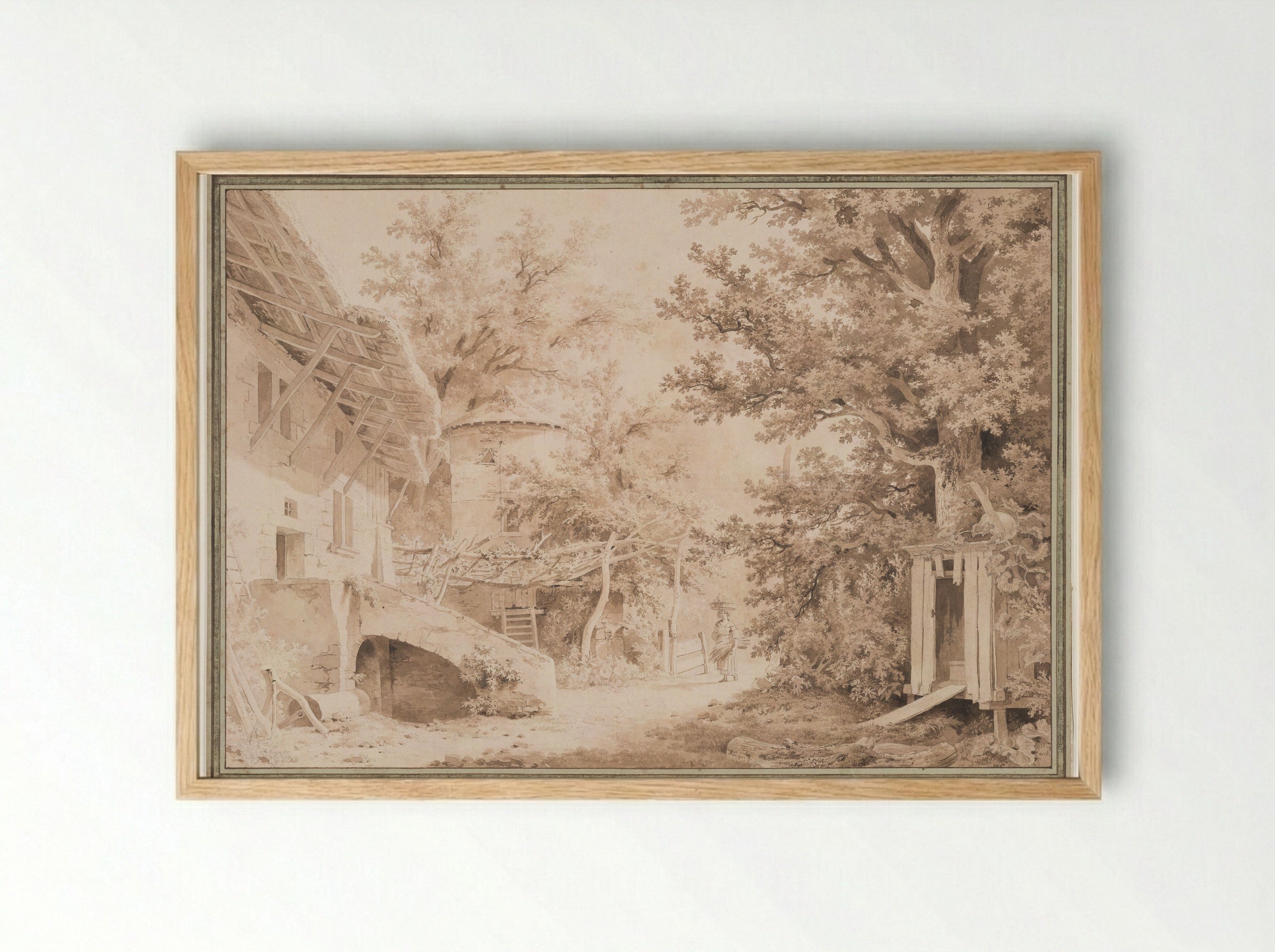 The Sheaf Bearer - Wolfgang Adam Töpffer - Framed Print Wood