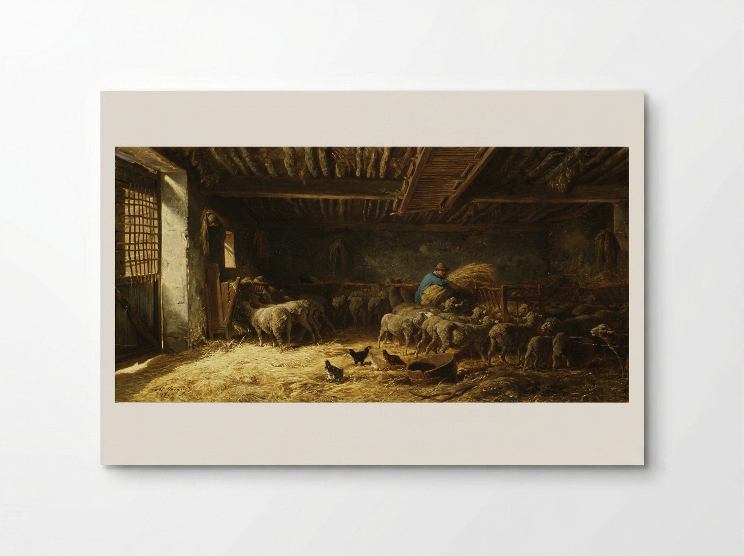 The Sheepfold - Charles Jacque - Poster