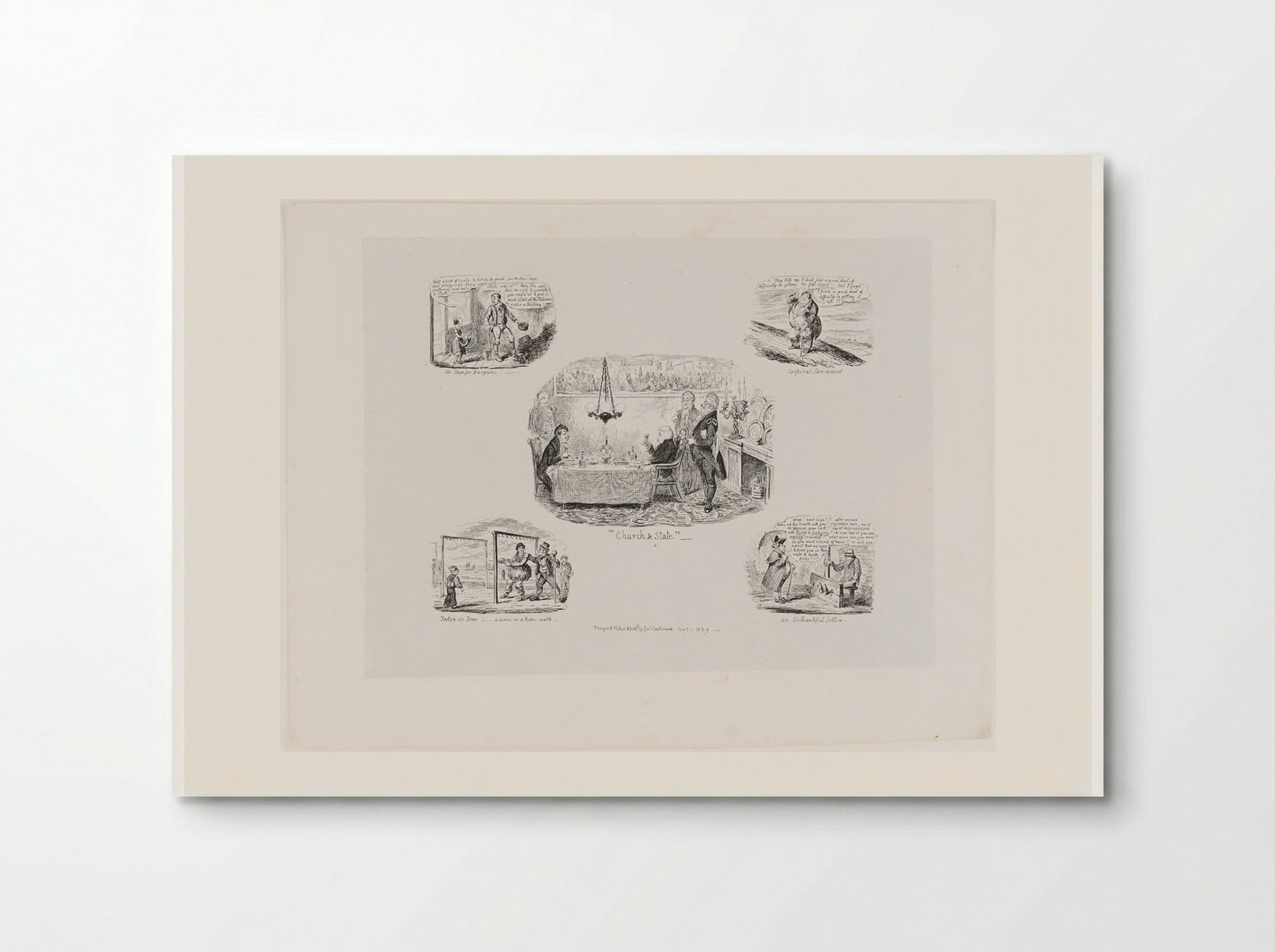 The Shop for Bargains! and Other Sketches - George Cruikshank - Poster