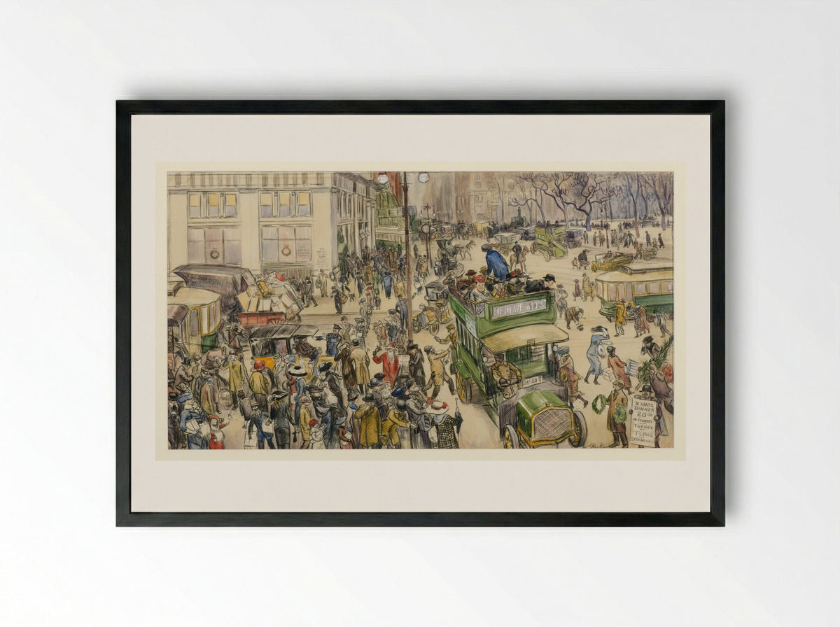 The Shoppers - William James Glackens - Framed Print Black