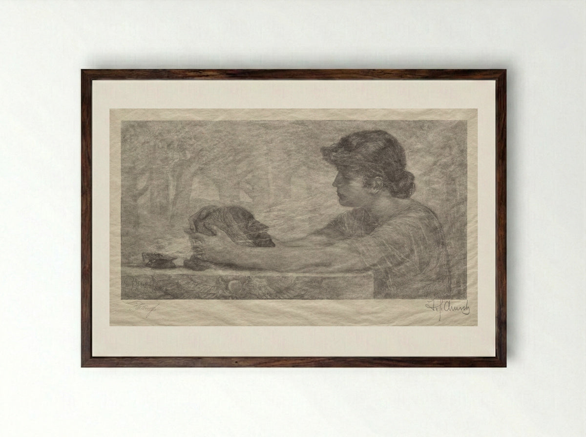 The Sibyl - Francis Scott King - Framed Print Dark Wood