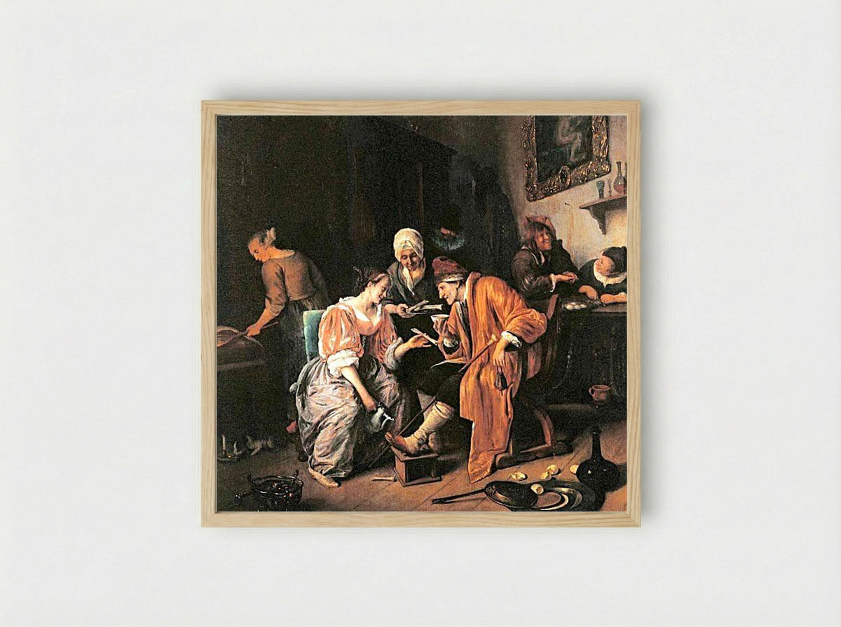 The Sick Man - Jan Steen - Framed Print Wood