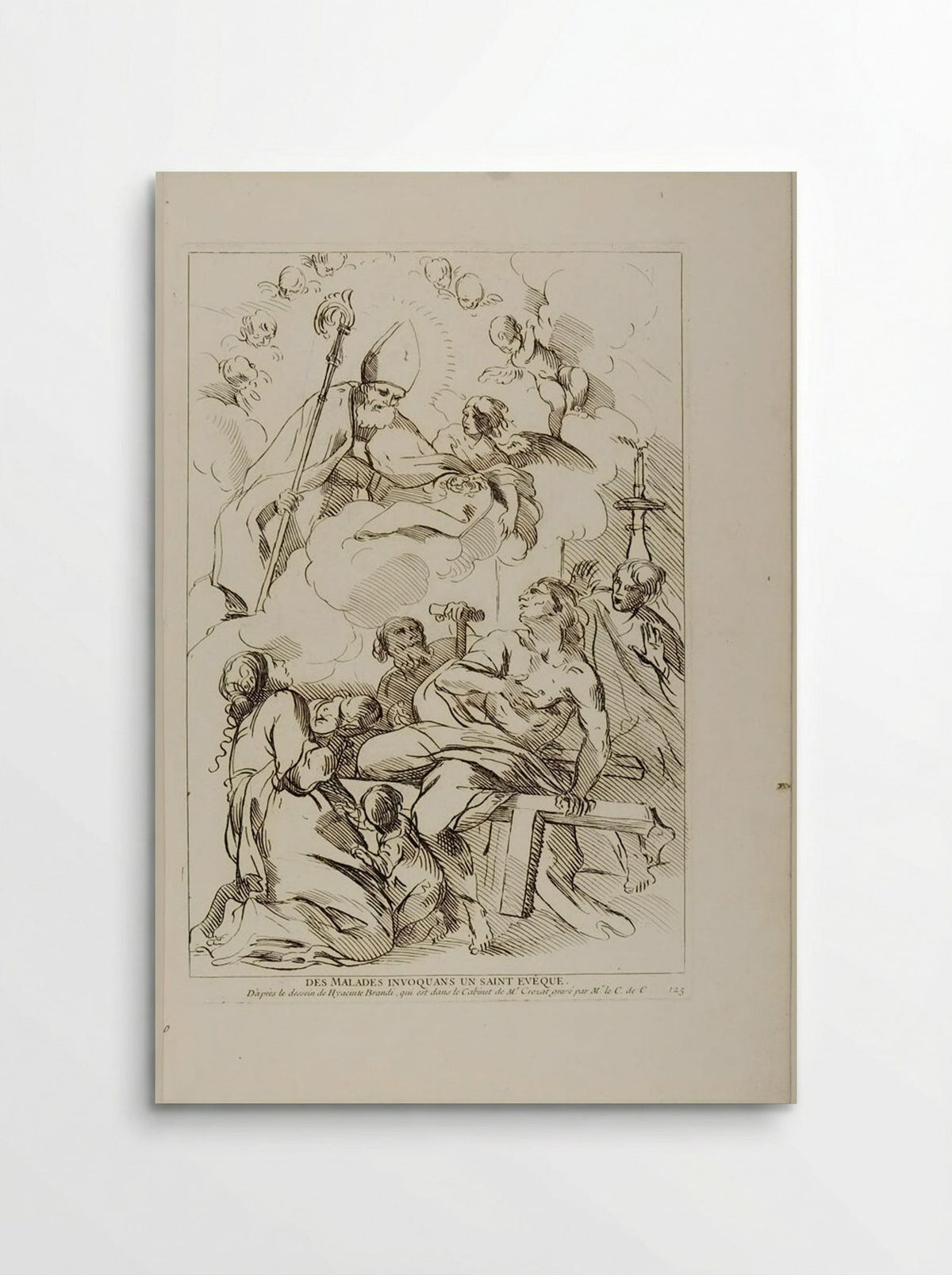 The Sick Summoning a Bishop Saint - Anne Claude de Thubières, comte de Caylus - Poster