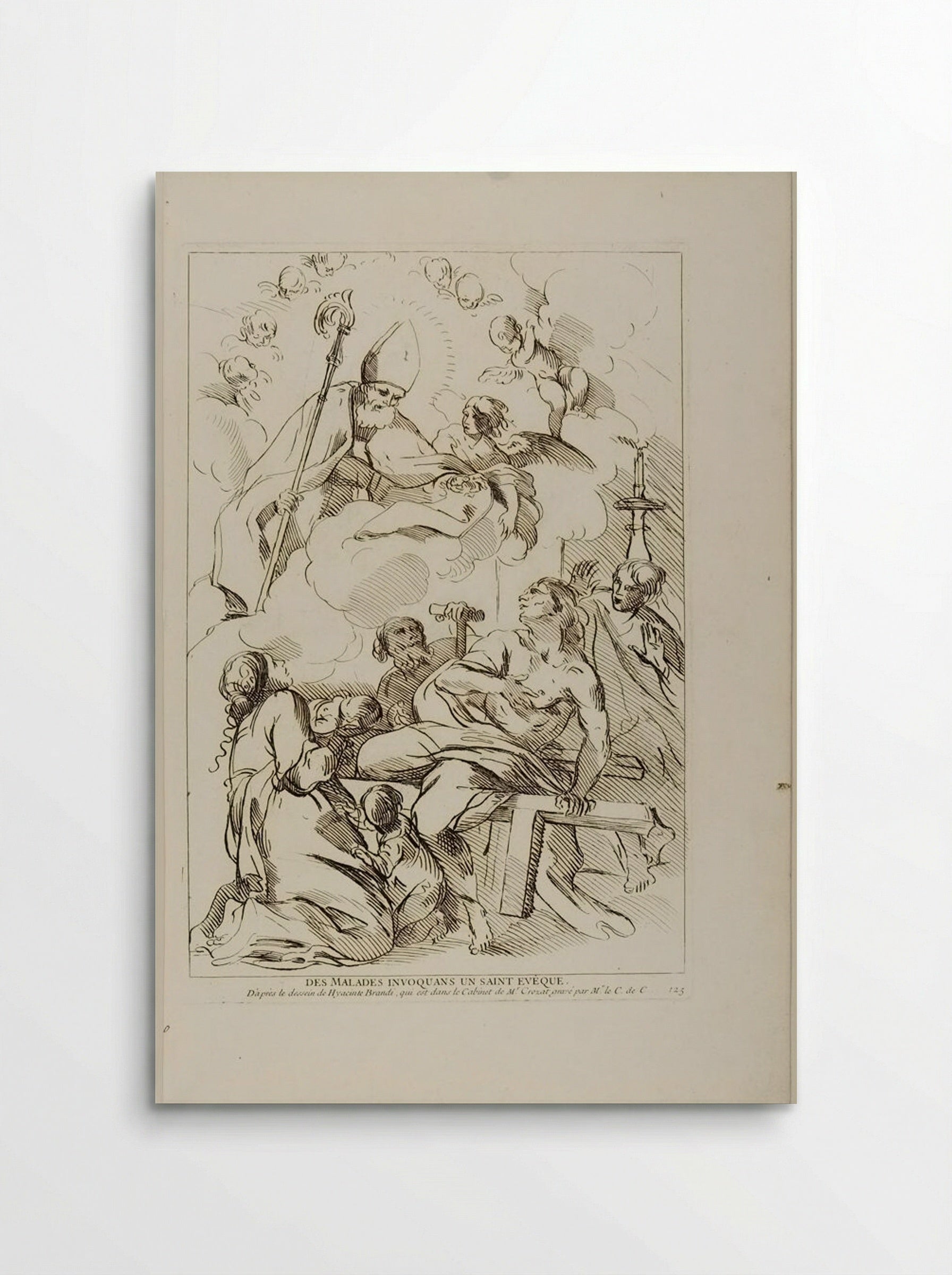 The Sick Summoning a Bishop Saint - Anne Claude de Thubières, comte de Caylus - Poster
